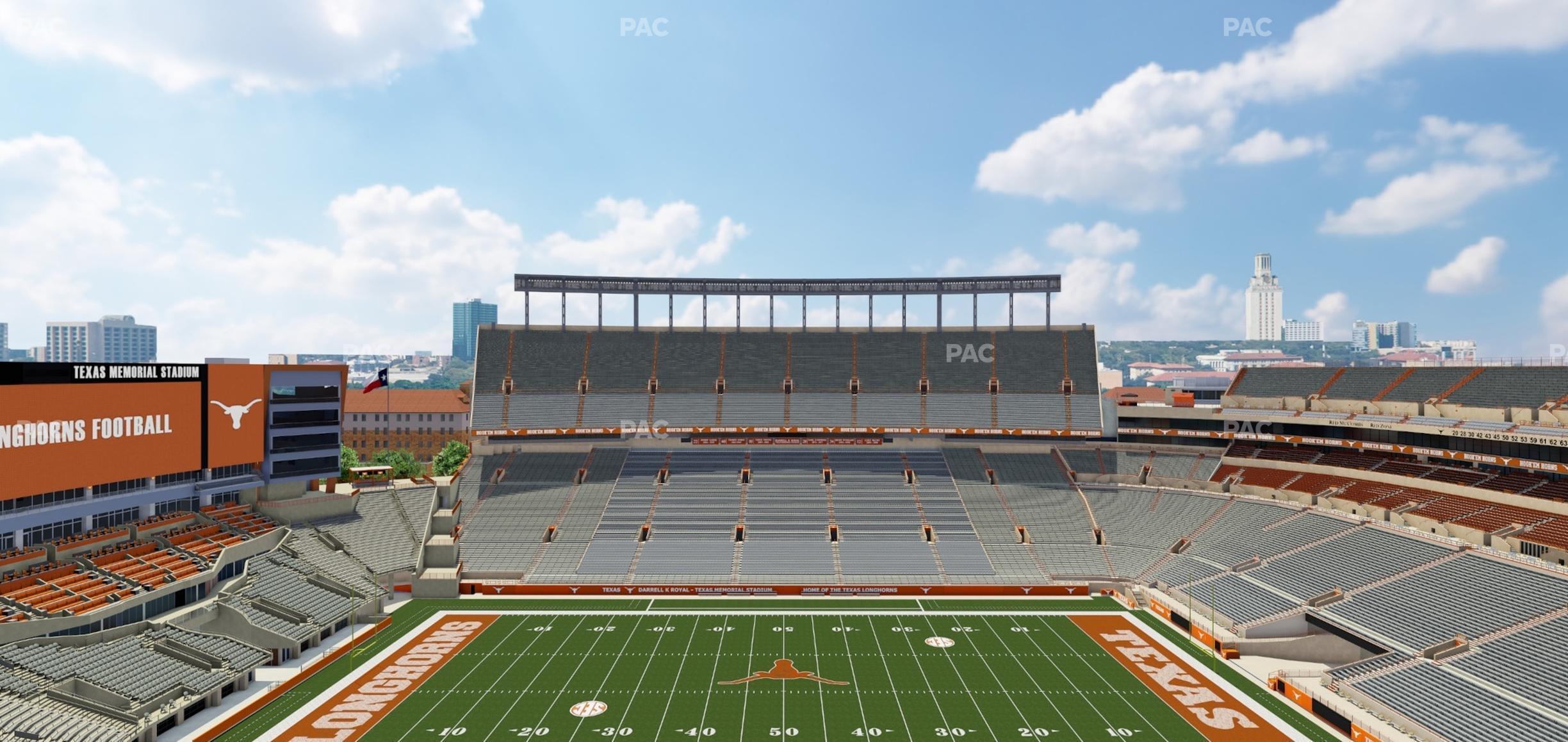 Seating view for Darrell K Royal - Texas Memorial Stadium Section 128