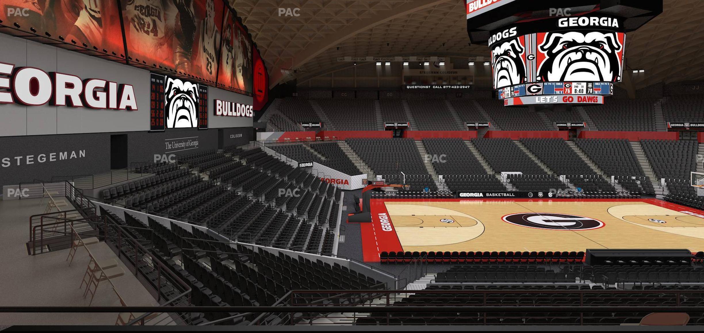 Seating view for Stegeman Coliseum Section Ww