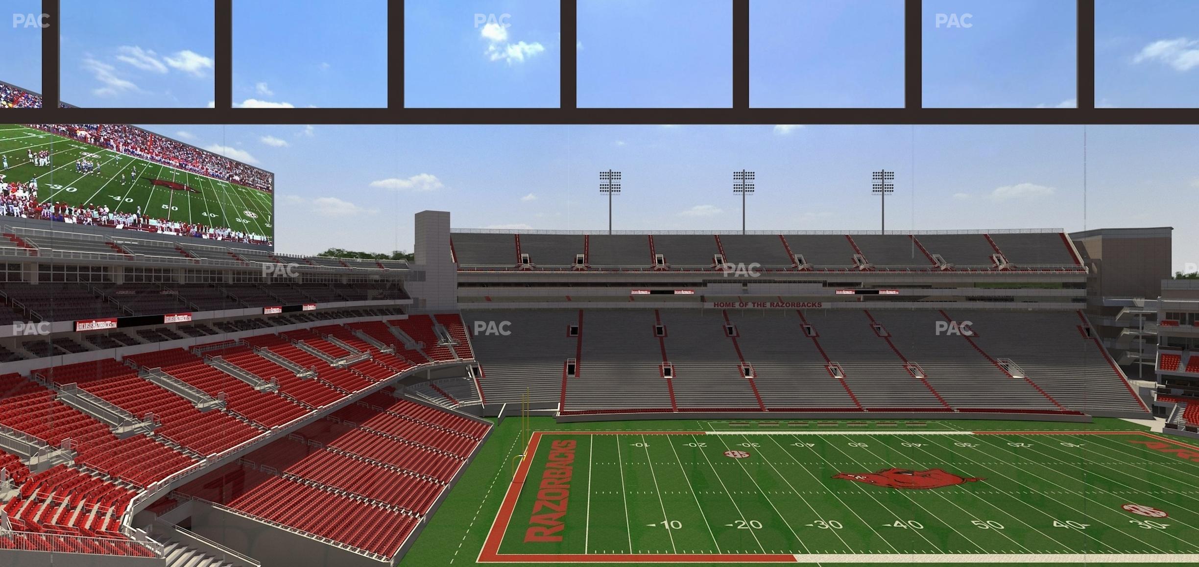 Seating view for Razorback Stadium Section 341