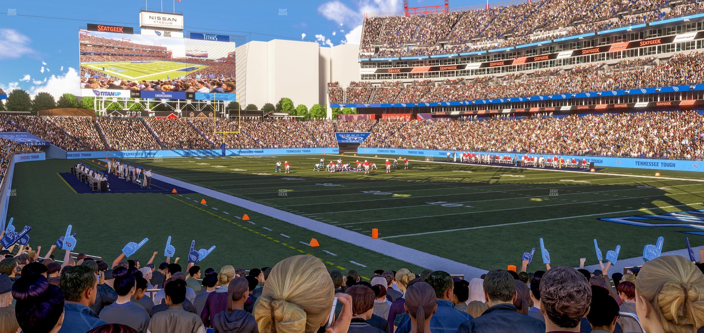 Seating view for Nissan Stadium Section 128