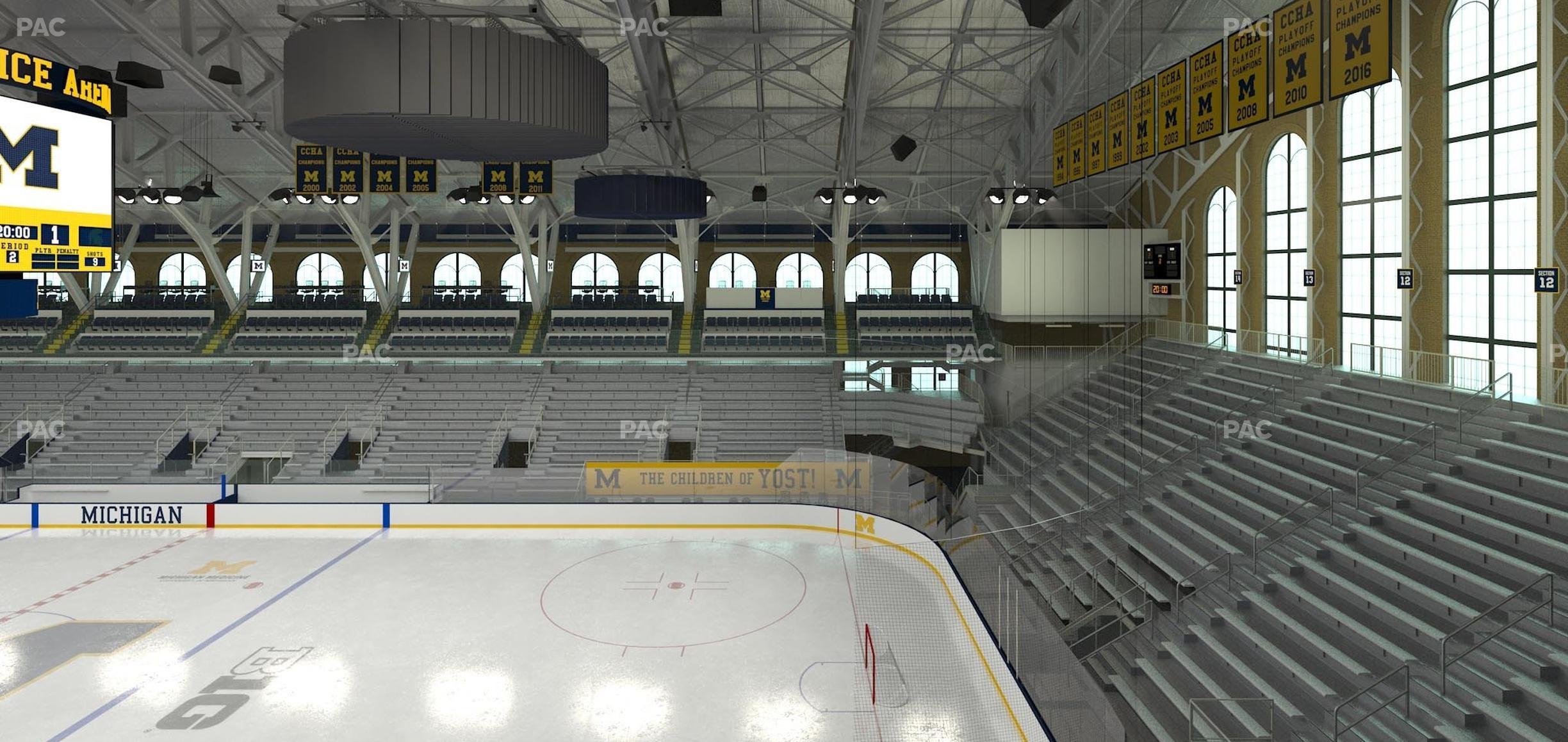 Seating view for Yost Arena Section Champions Box C