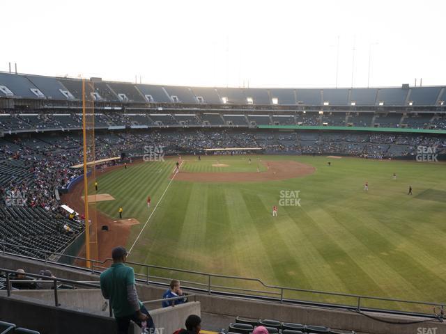 Seating view for Oakland Coliseum Section 202