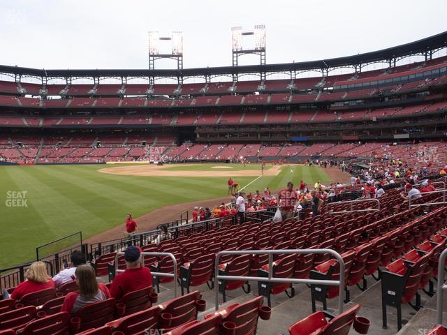 Seating view for Busch Stadium Section Lower Left Field Box 168