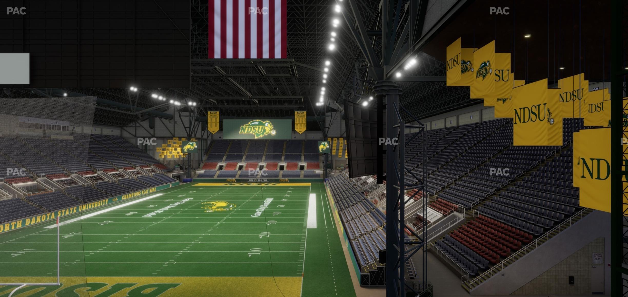 Seating view for Fargodome Section Elevated 24