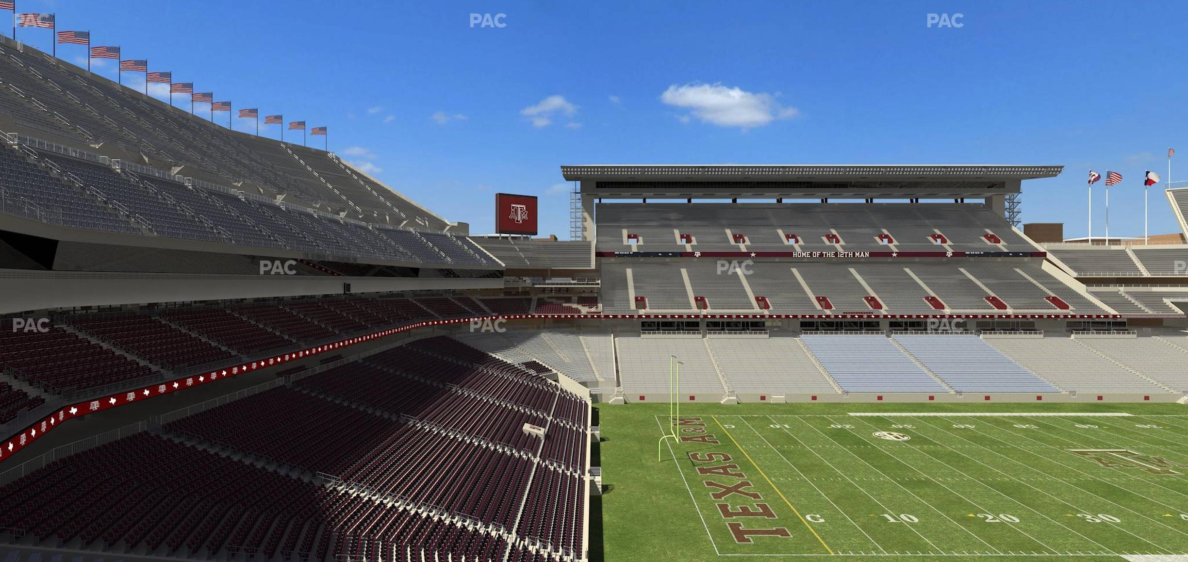 Seating view for Kyle Field Section West A Club 11