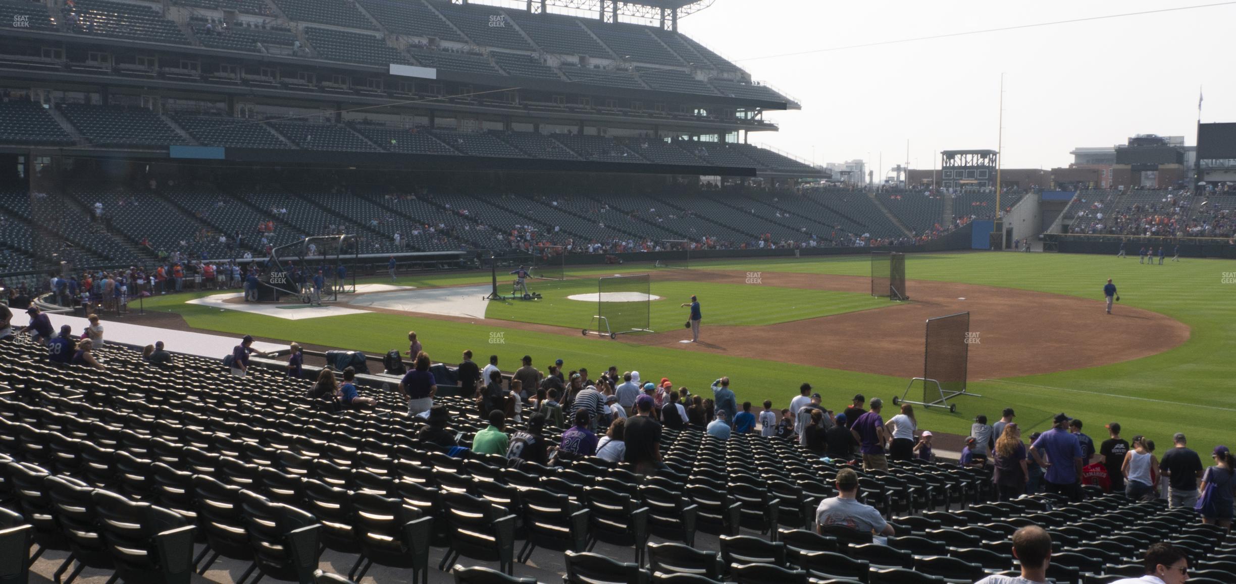 Seating view for Coors Field Section 119