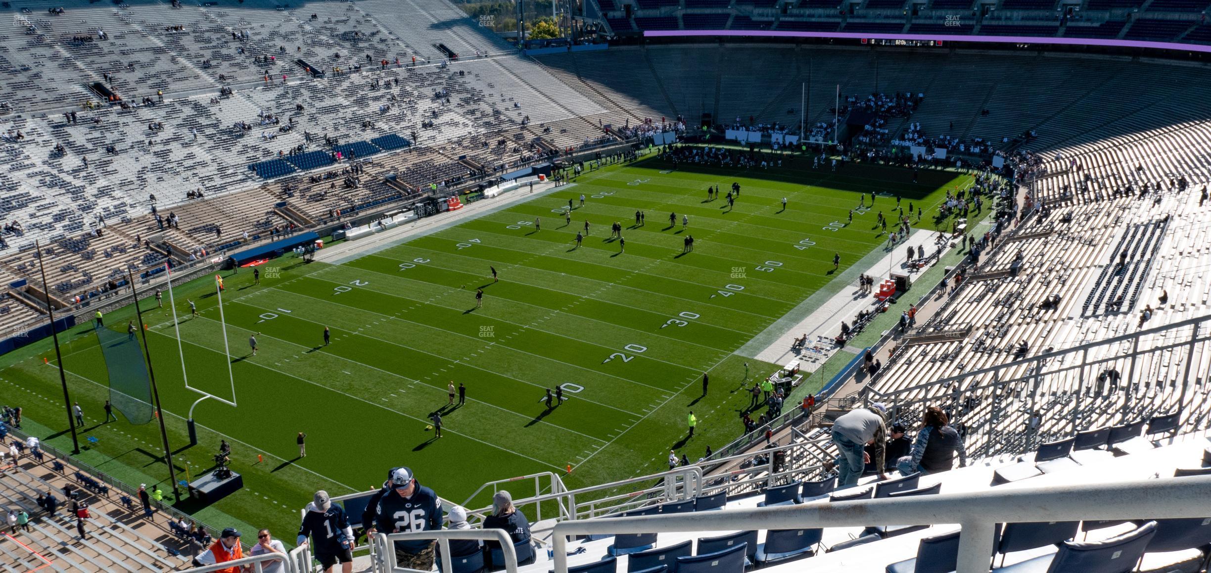 Seating view for Beaver Stadium Section North A Upper