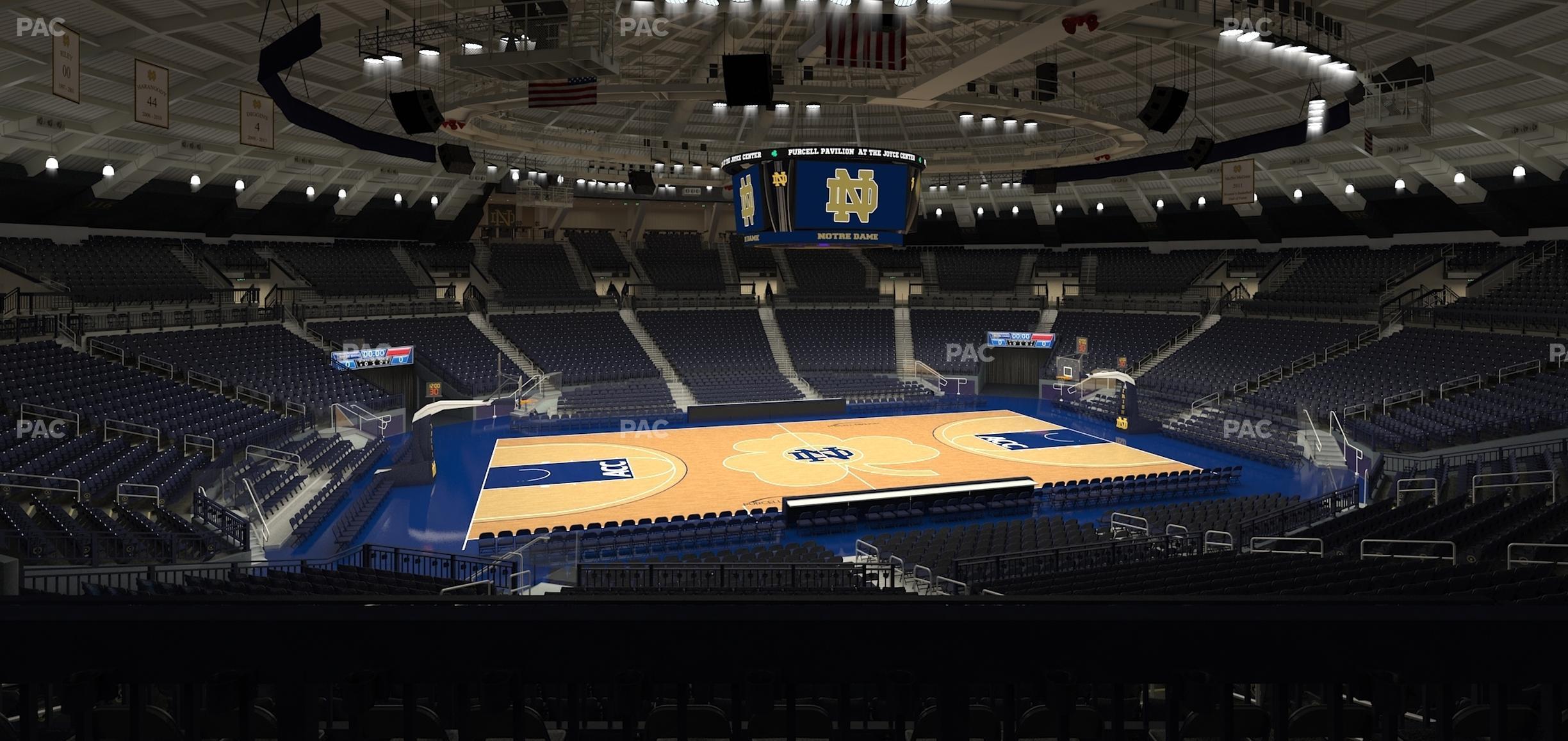 Seating view for Purcell Pavilion at the Joyce Center Section 111