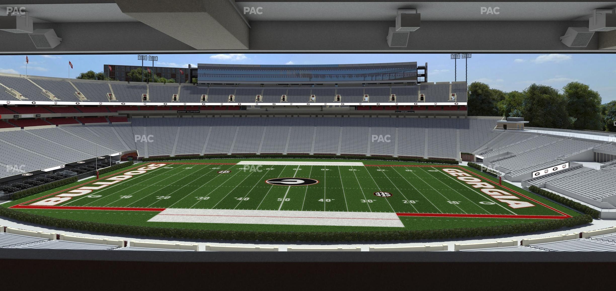 Seating view for Sanford Stadium Section North Club 206