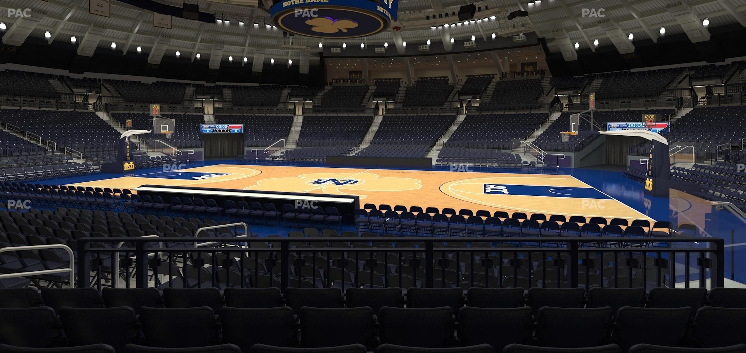 Seating view for Purcell Pavilion at the Joyce Center Section 9