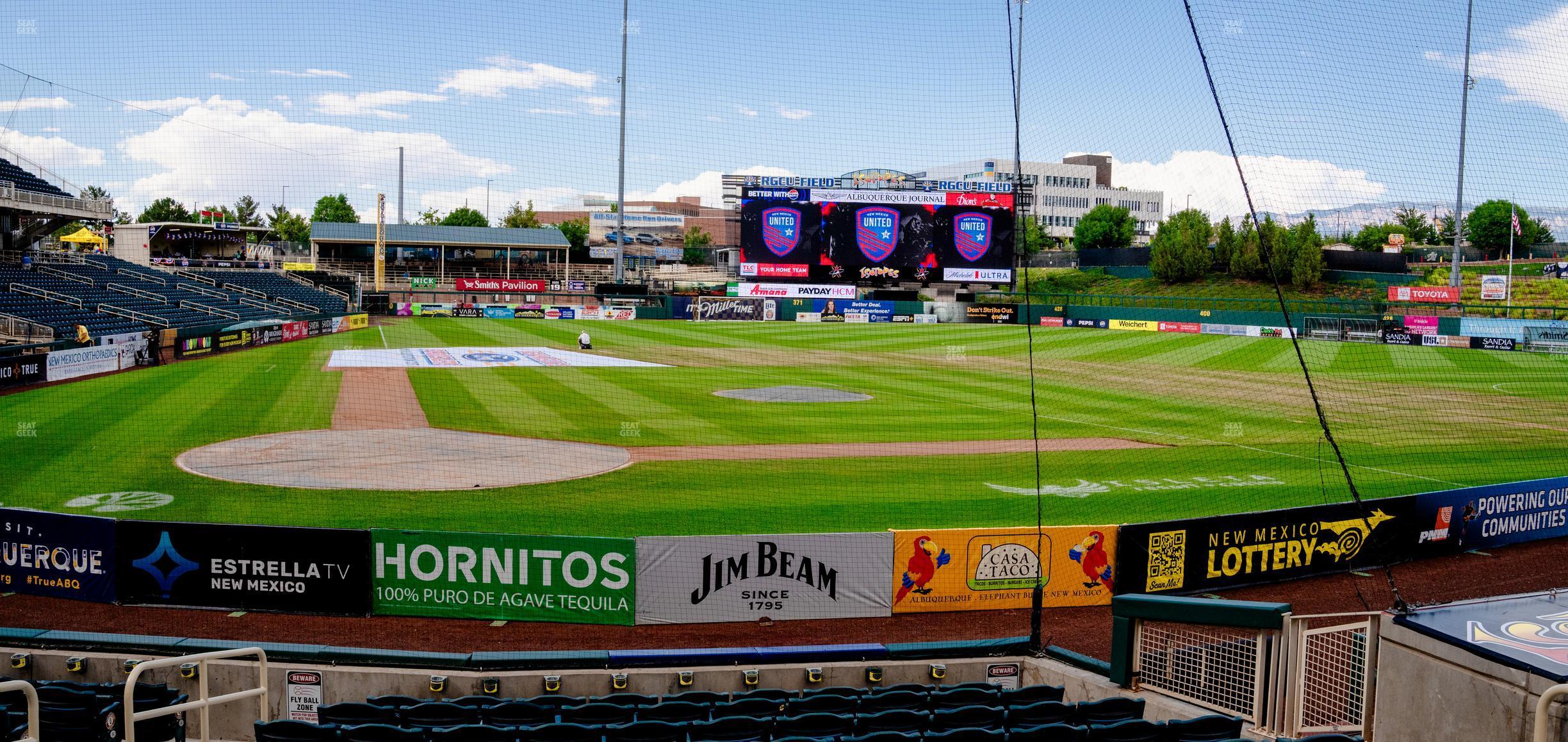 Seating view for Rio Grande Credit Union Field at Isotopes Park Section 106