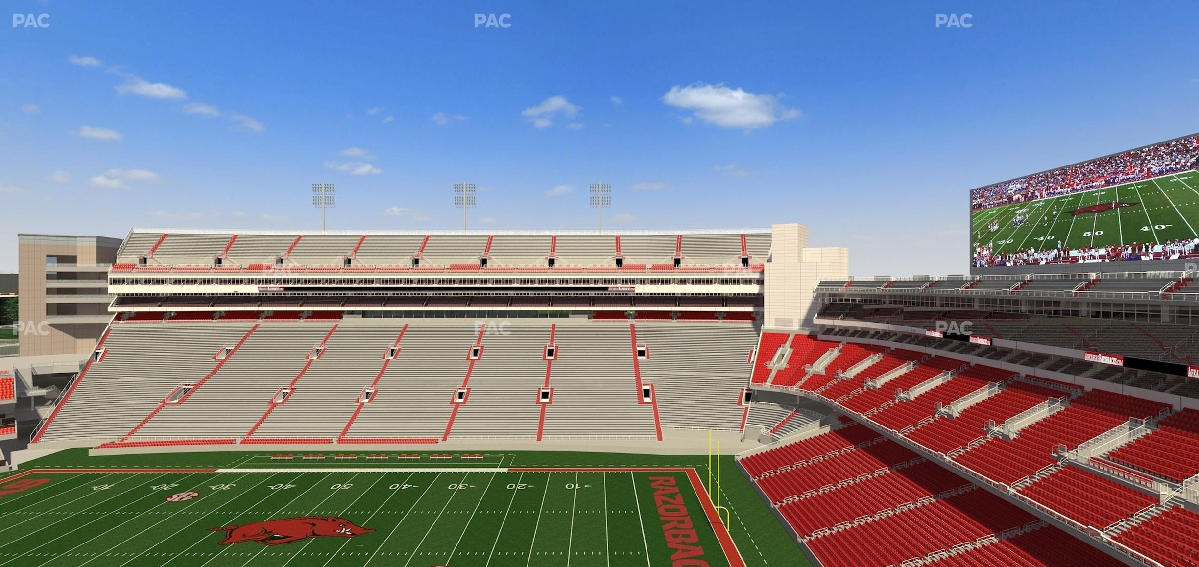 Seating view for Razorback Stadium Section 502 1