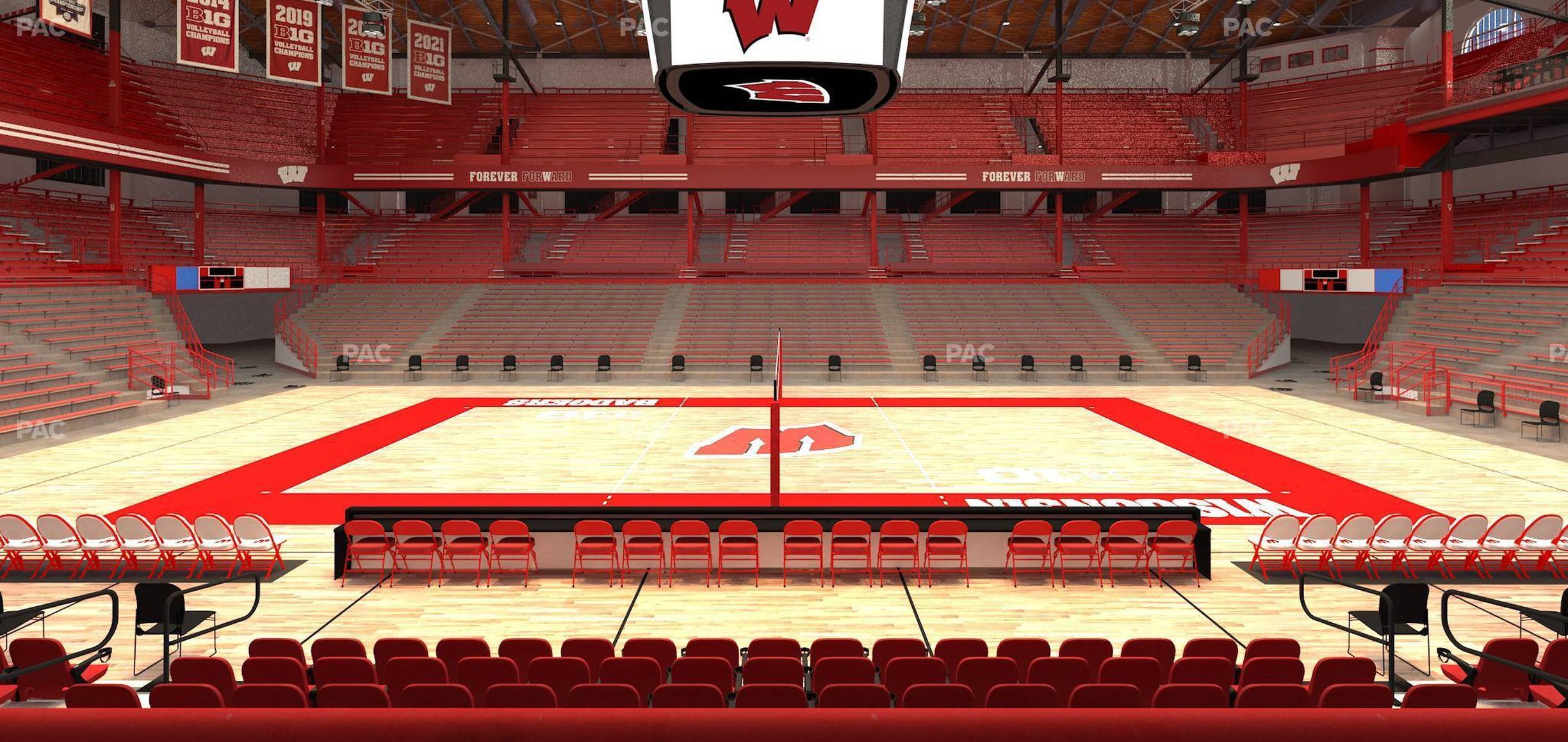 Seating view for Wisconsin Field House Section Wc F