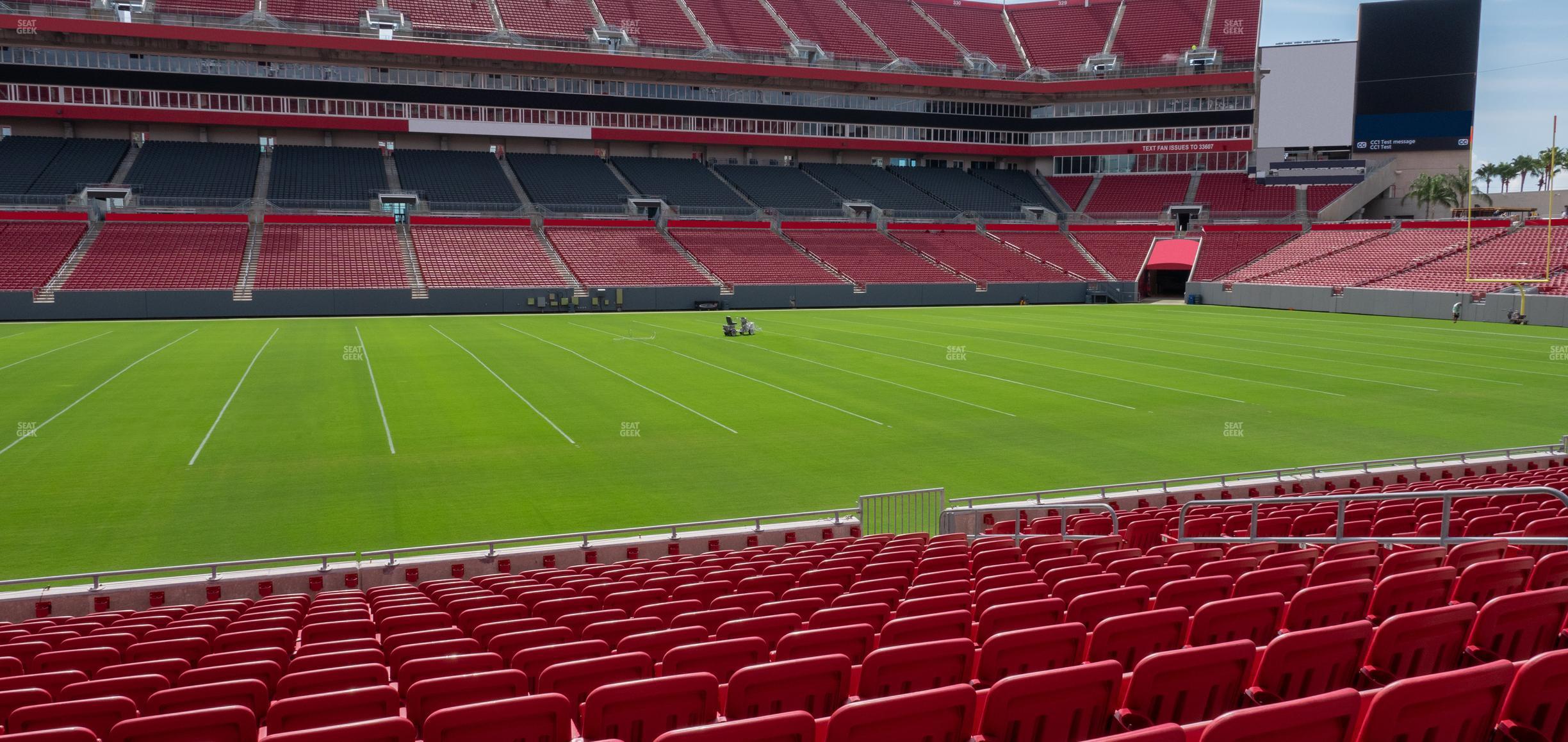 Seating view for Raymond James Stadium Section 109