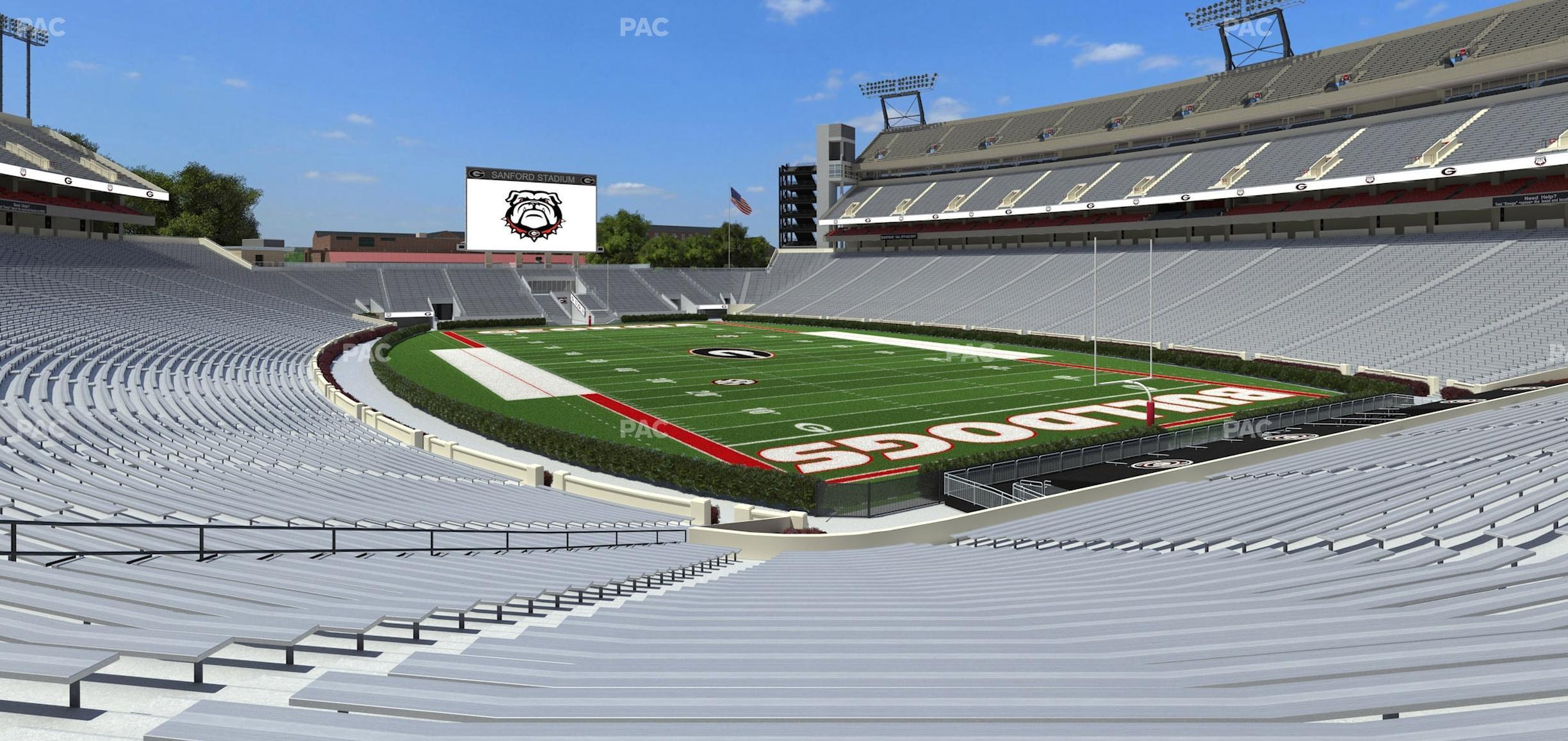 Seating view for Sanford Stadium Section 123