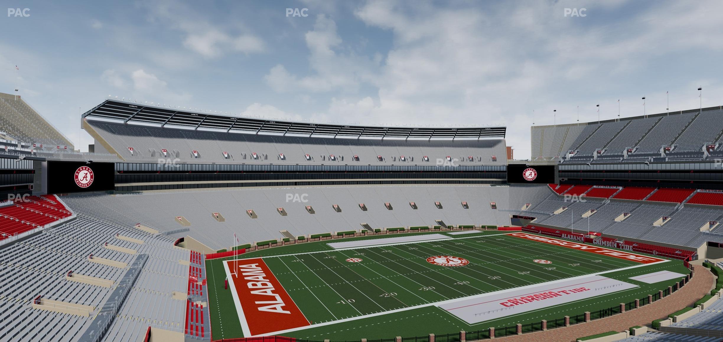 Seating view for Bryant Denny Stadium Section Champions Club 6