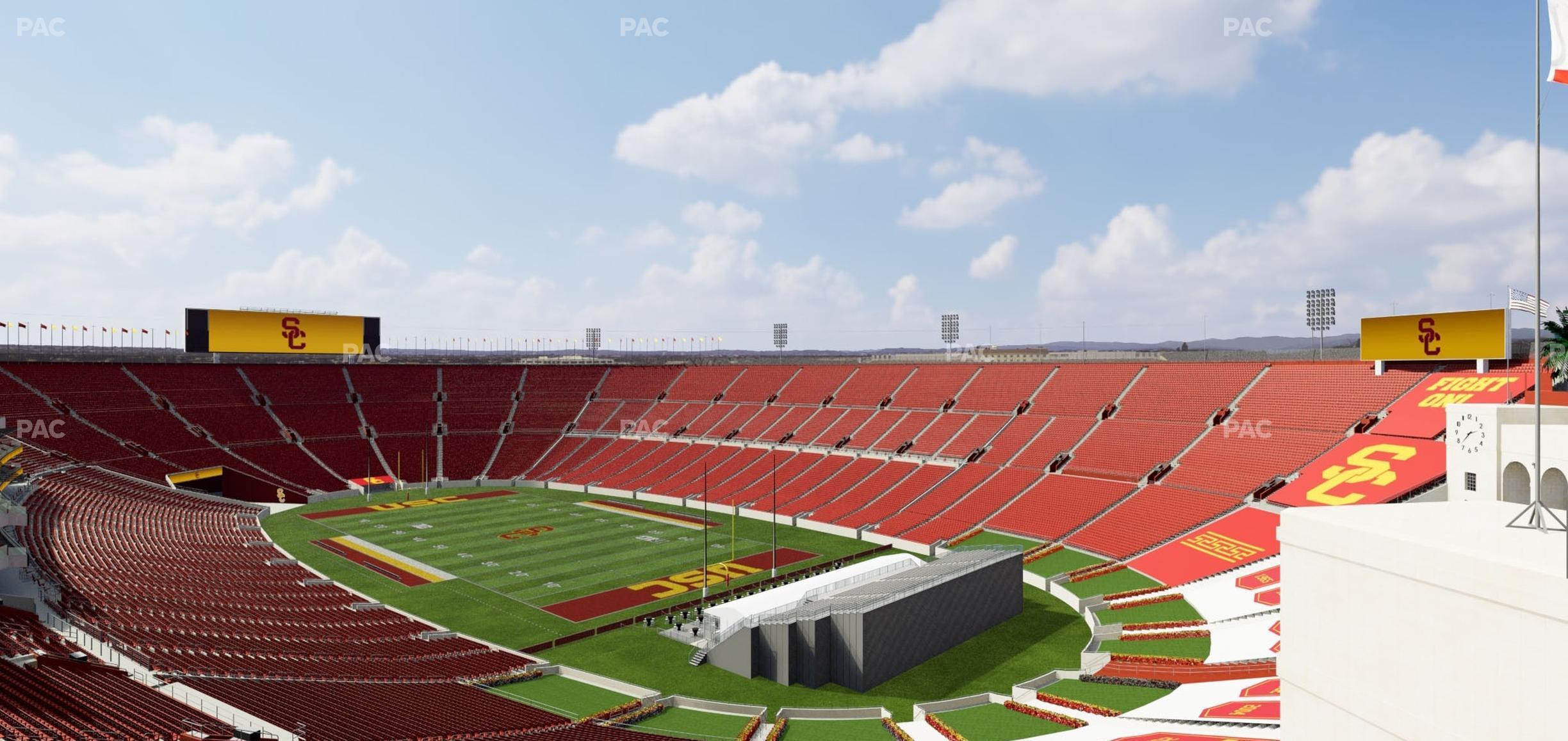 Seating view for Los Angeles Memorial Coliseum Section 300 B