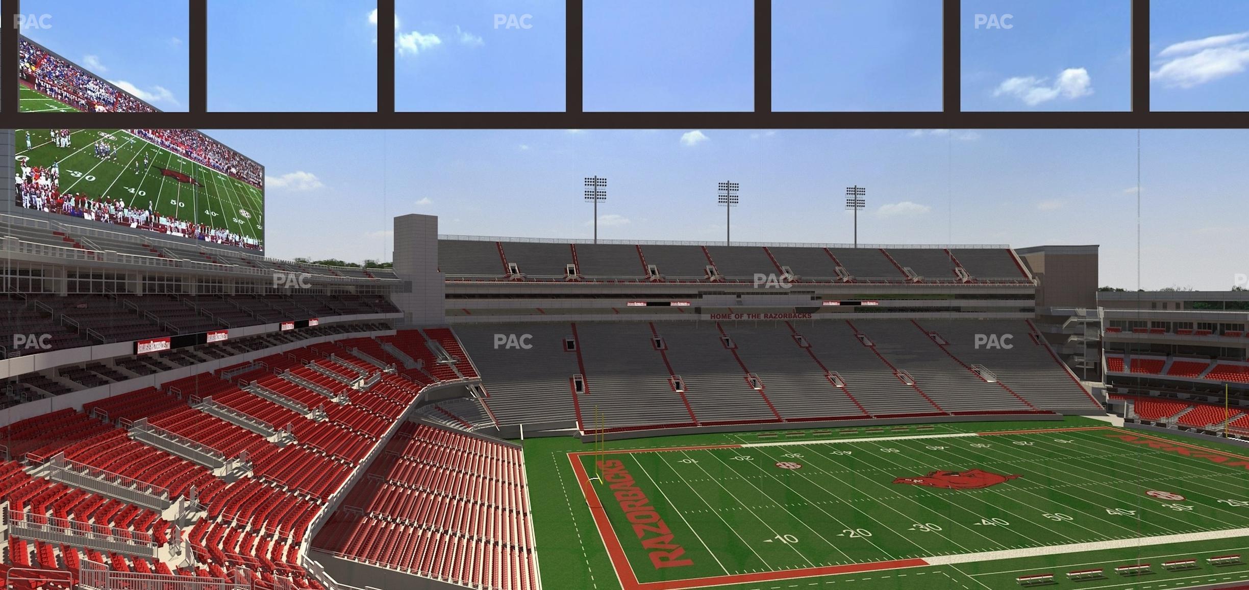 Seating view for Razorback Stadium Section 343