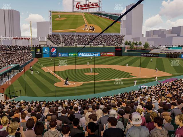 Seating view for Progressive Field Section Home Plate Box 3