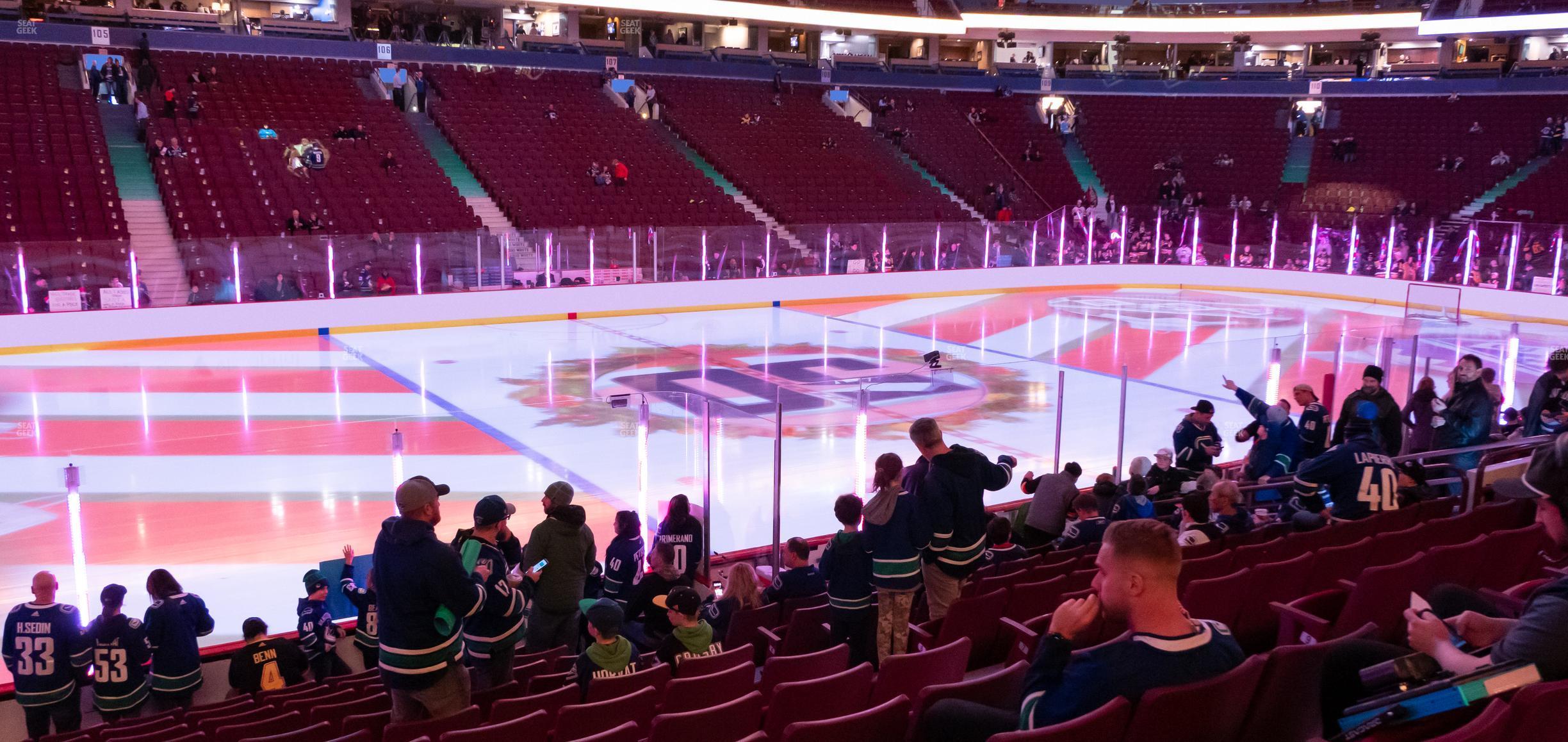 Seating view for Rogers Arena Section 119