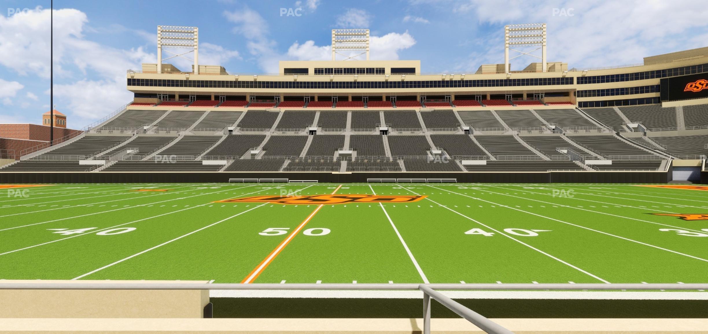 Seating view for Boone Pickens Stadium Section Lower Box 37