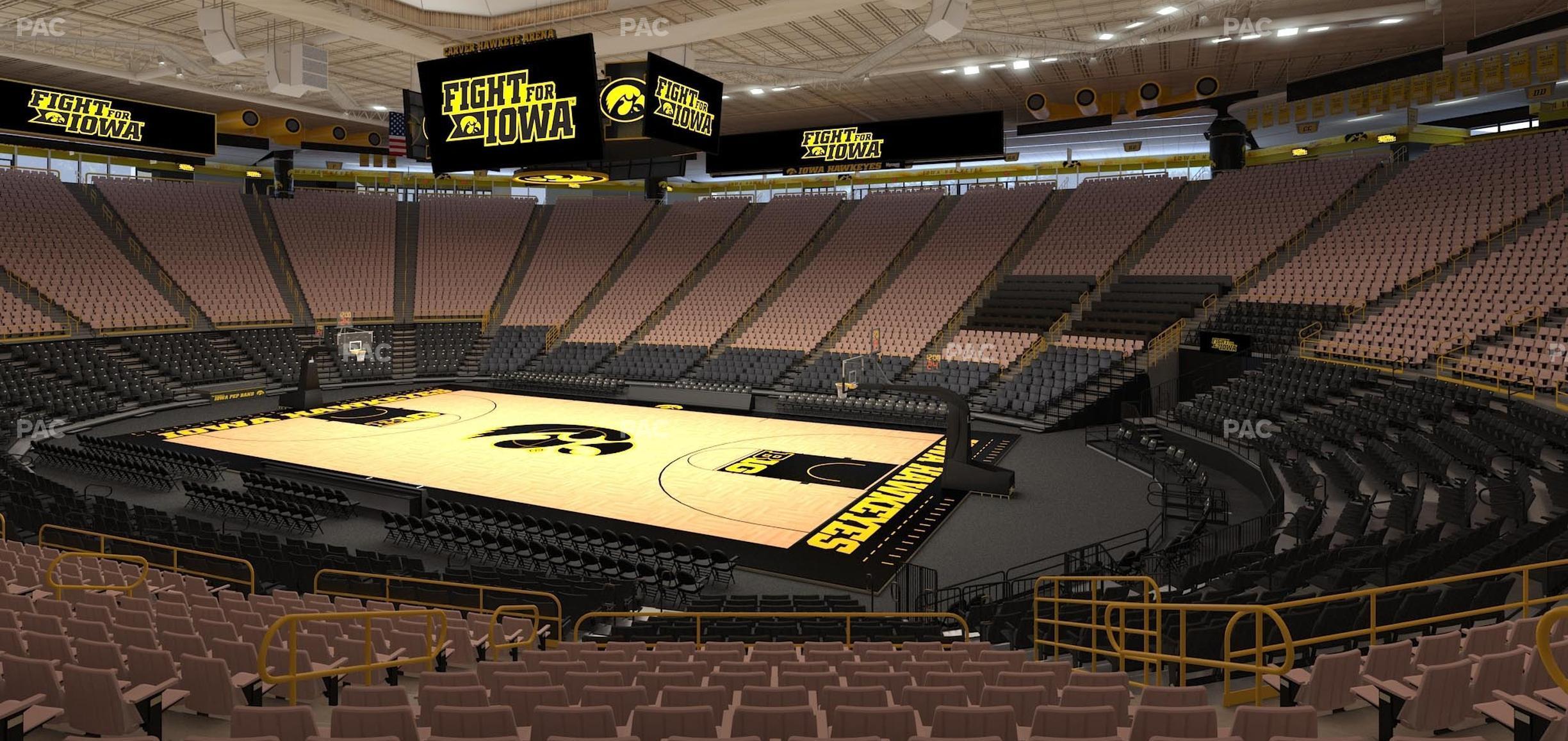 Seating view for Carver-Hawkeye Arena Section Kk