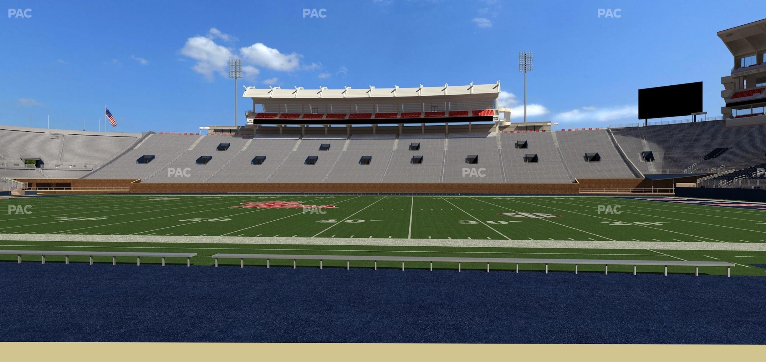 Seating view for Vaught Hemingway Stadium Section Chairback D