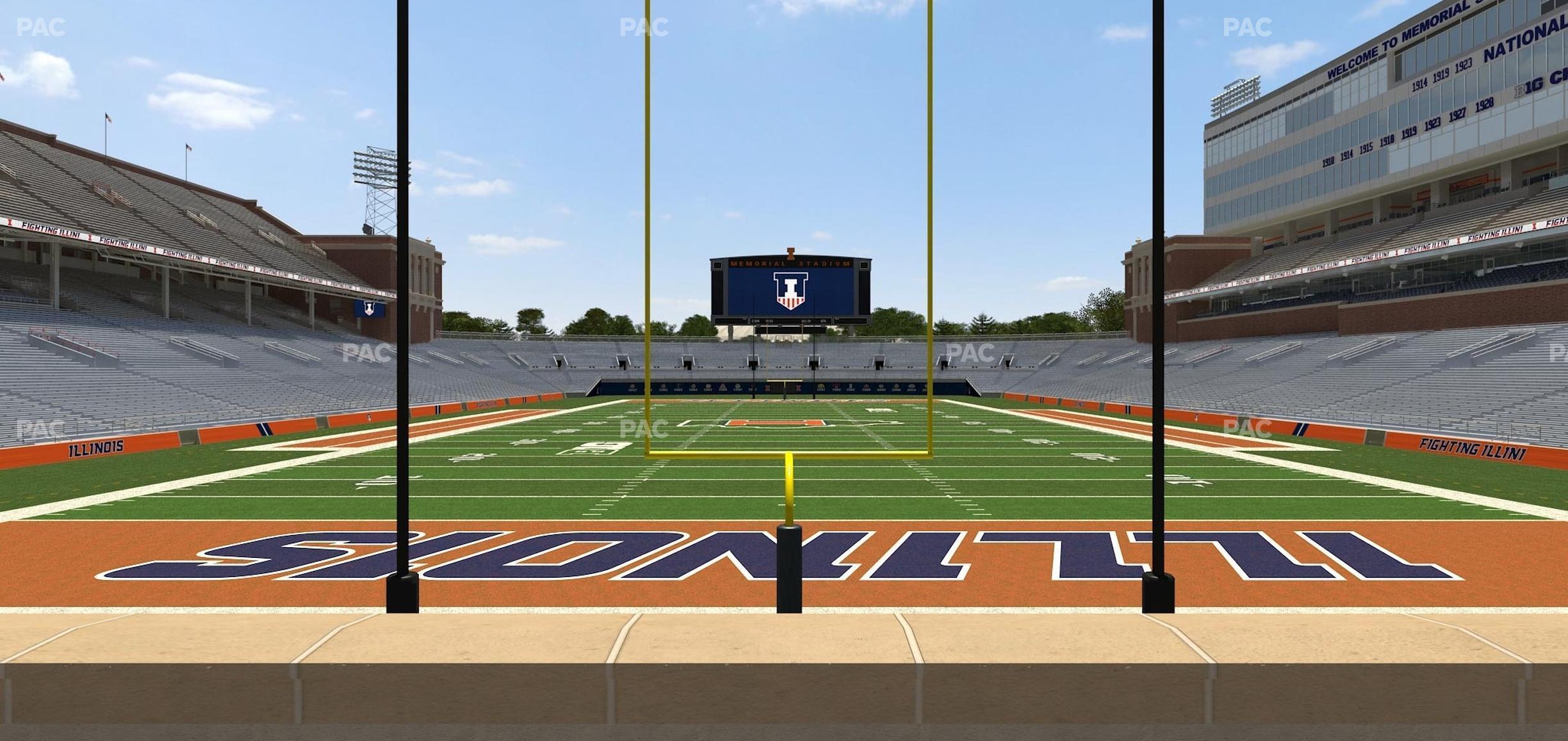 Seating view for Memorial Stadium - IL Section 134