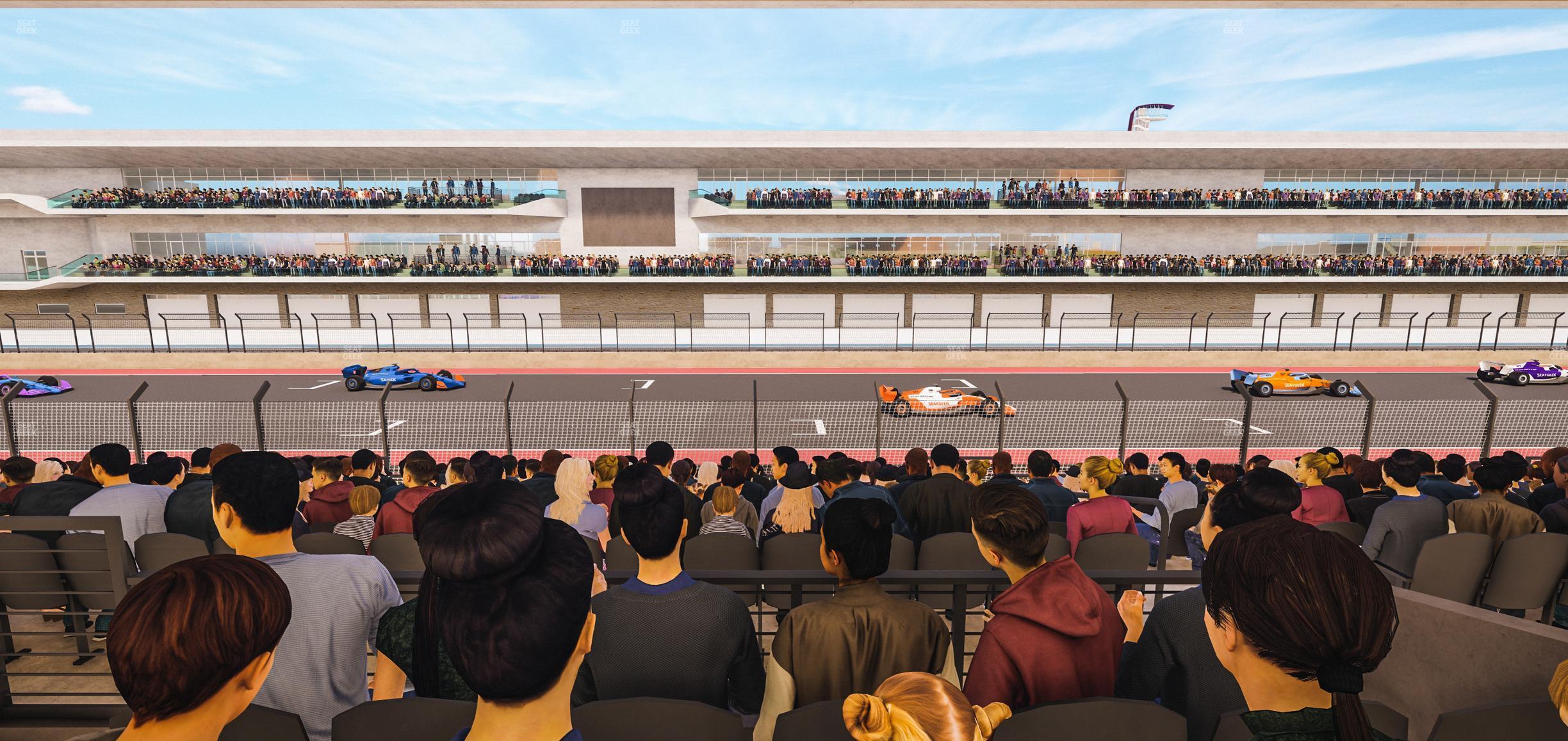 Seating view for Circuit of The Americas Section Main Grandstand Mezzanine 9 B