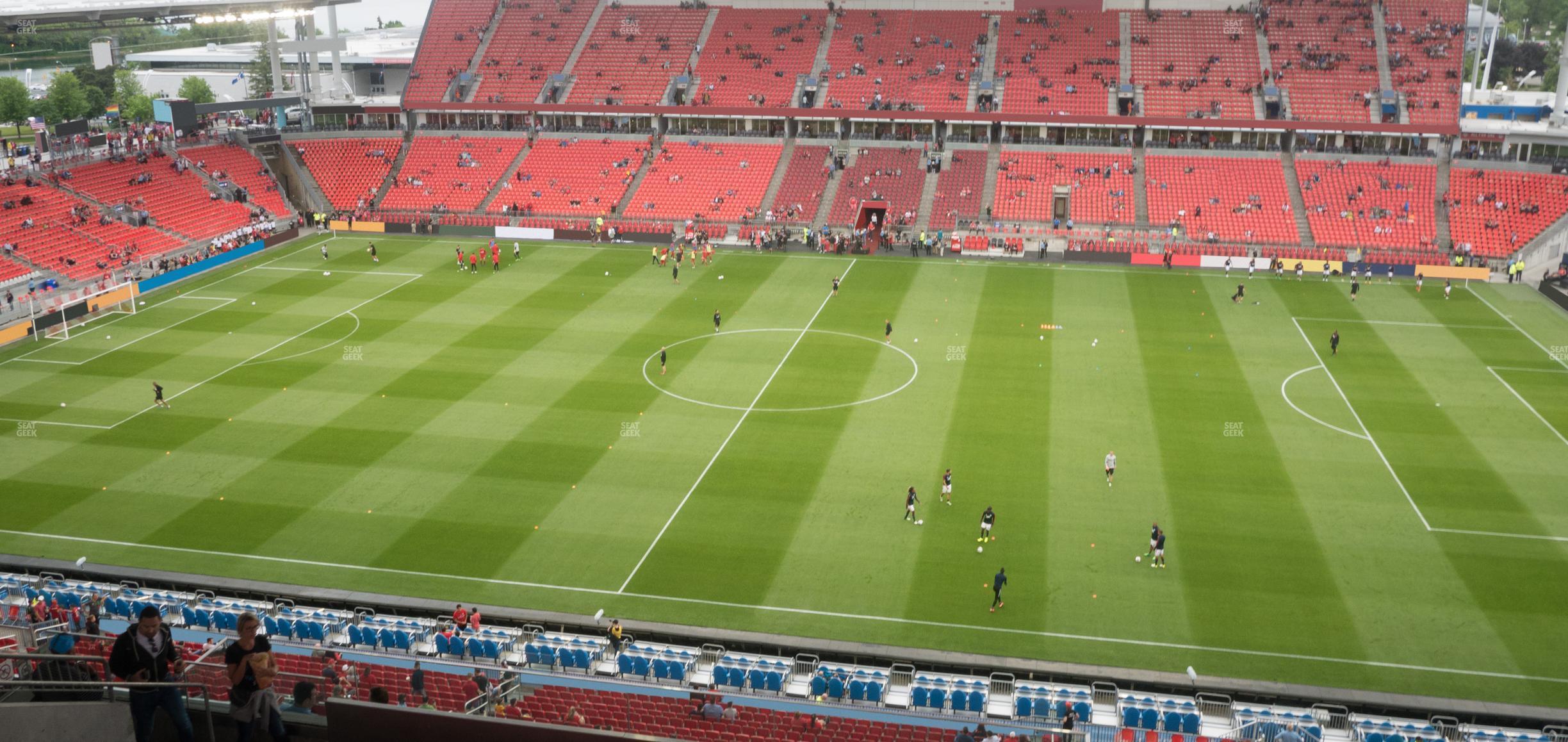 Seating view for BMO Field Section 206