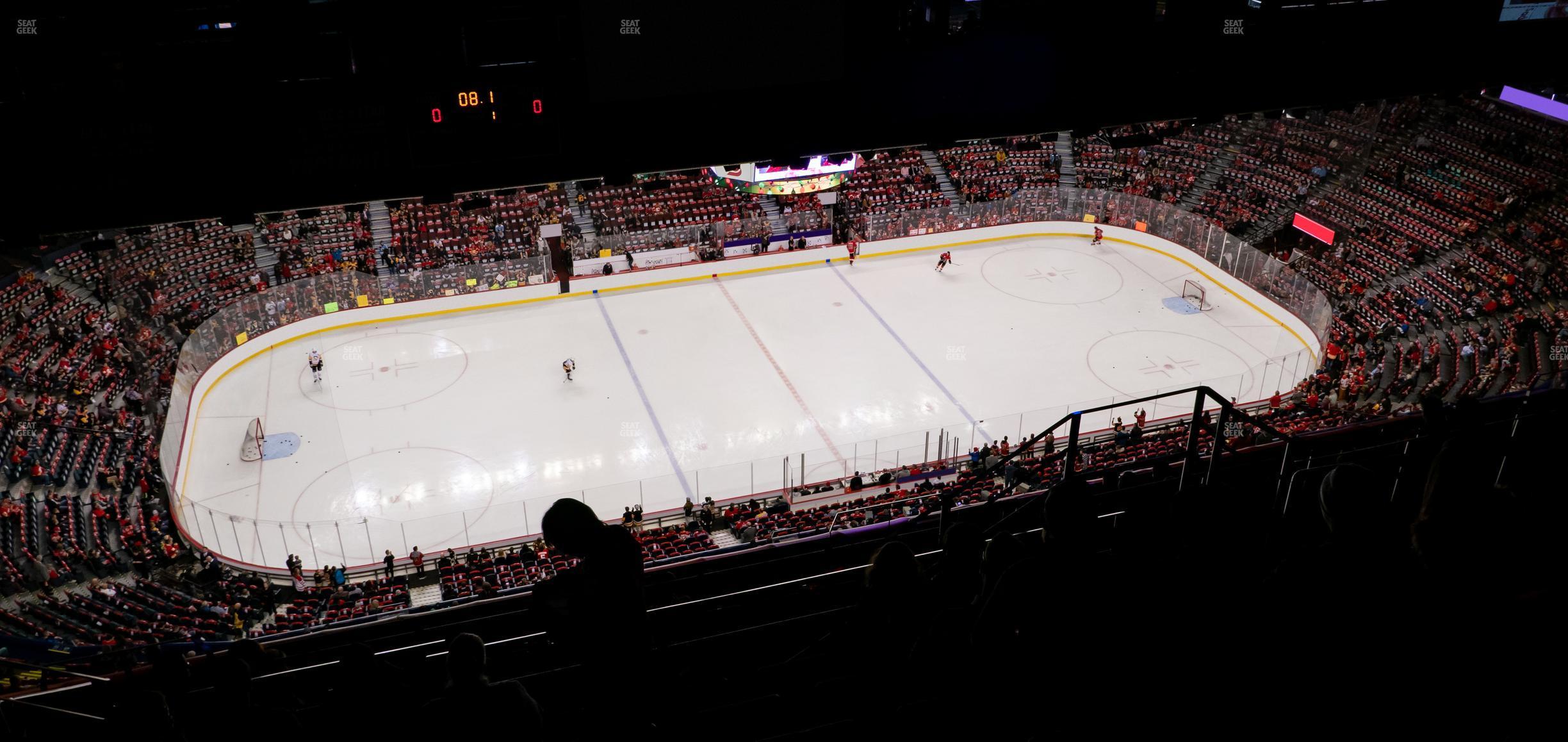 Seating view for Scotiabank Saddledome Section Press Level 7