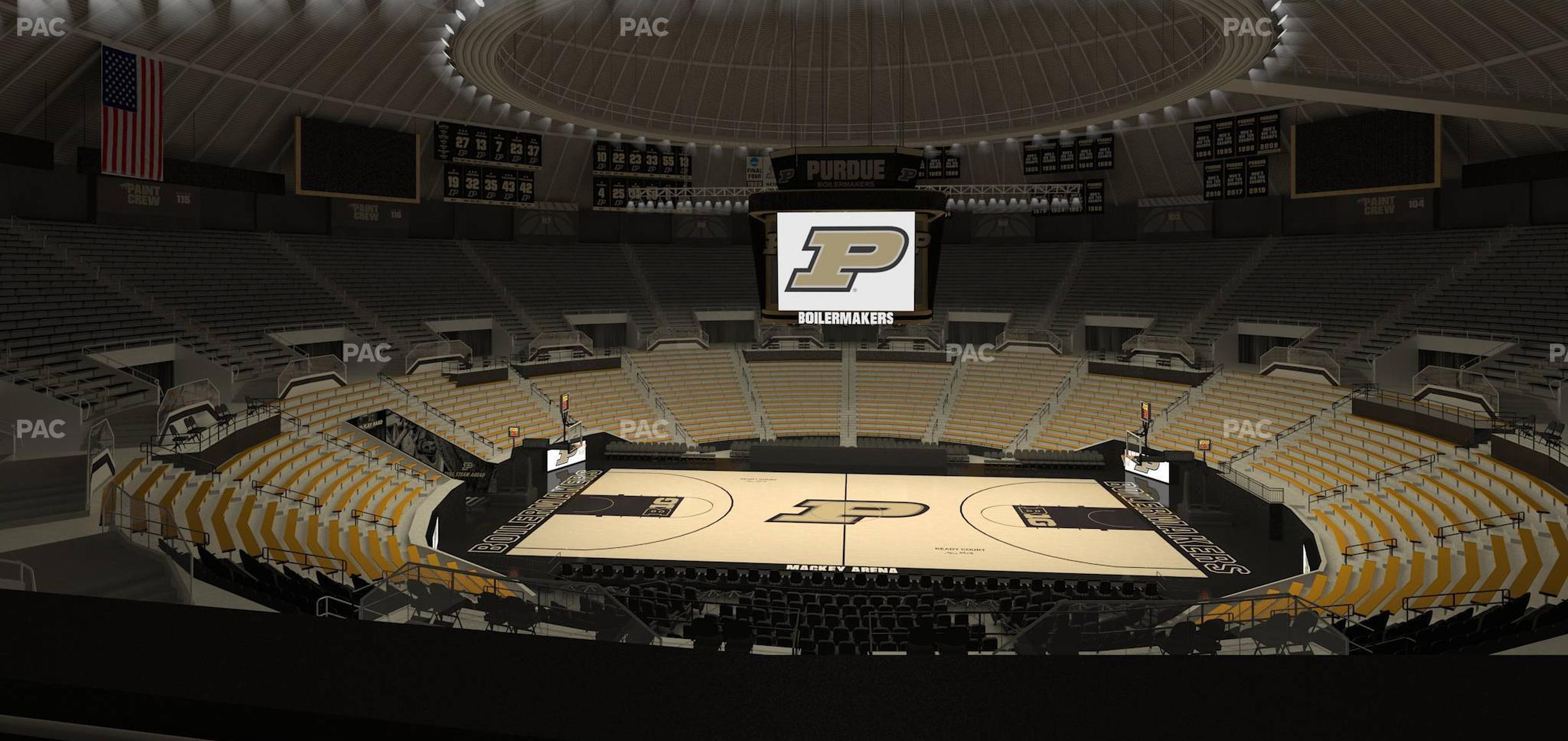 Seating view for Mackey Arena Section Upper 110