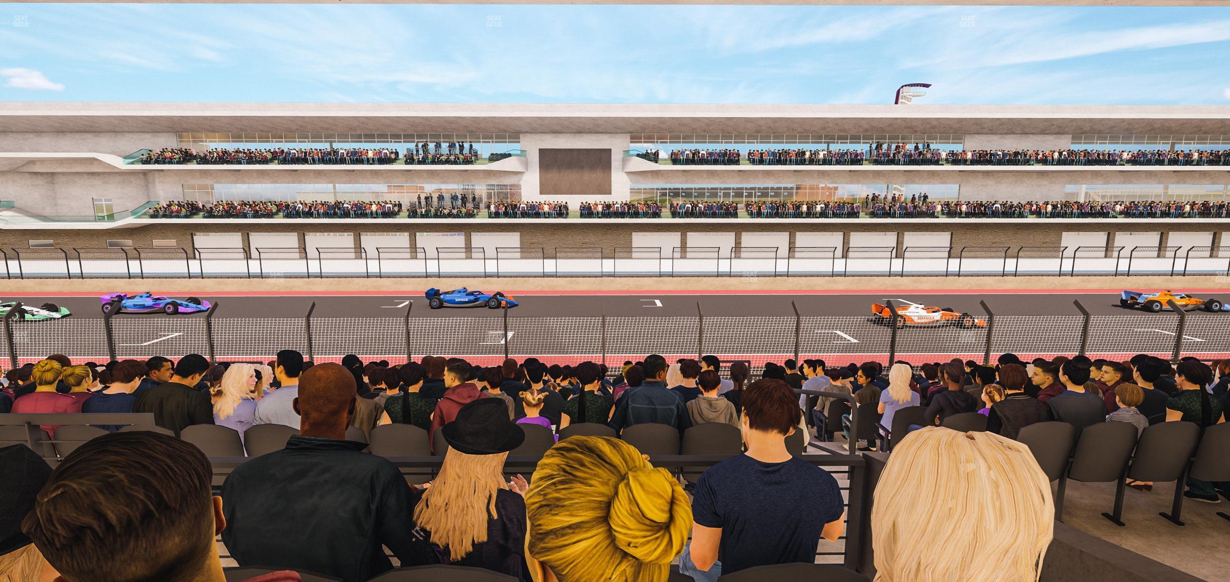 Seating view for Circuit of The Americas Section Main Grandstand Mezzanine 8 B