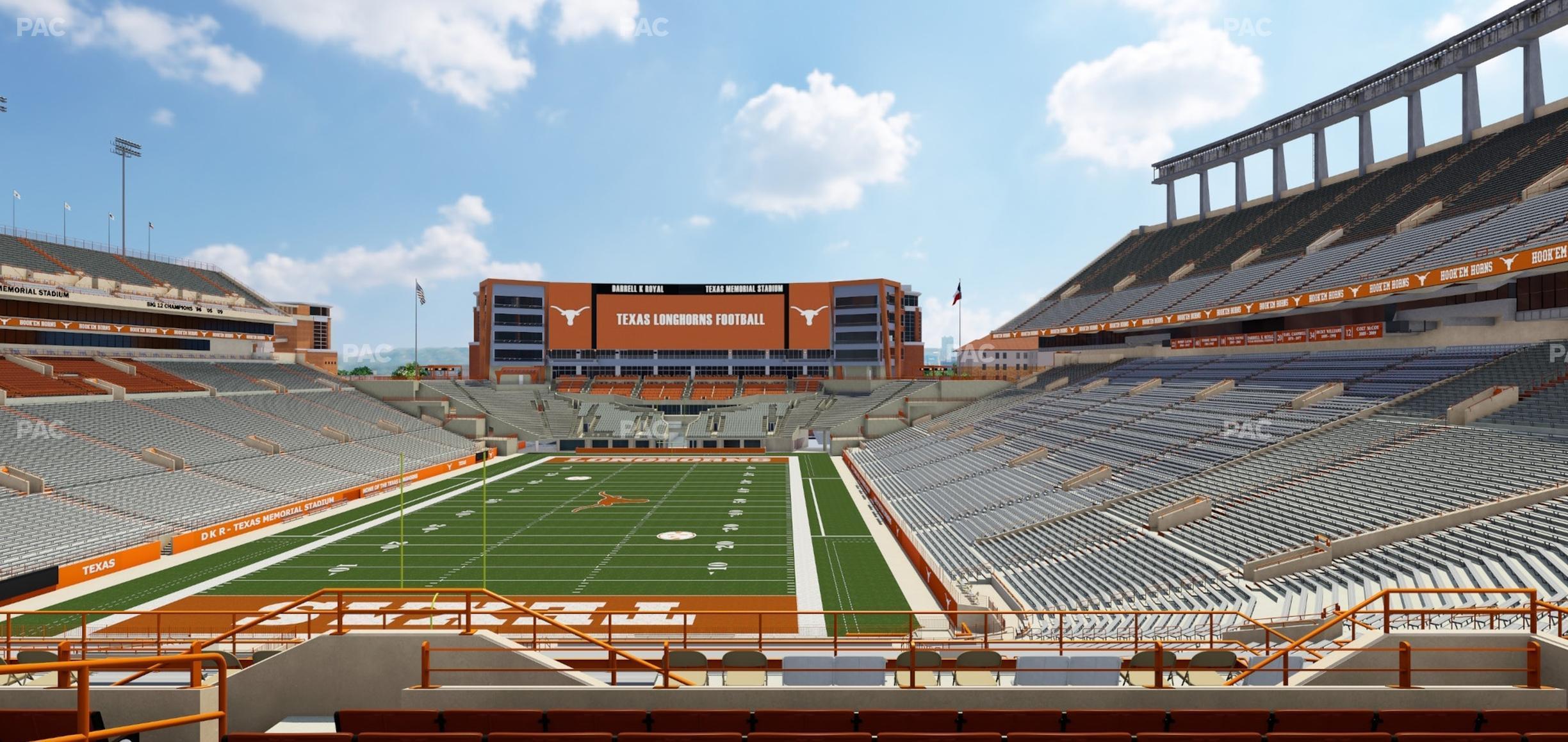 Seating view for Darrell K Royal - Texas Memorial Stadium Section Terrace Club 15