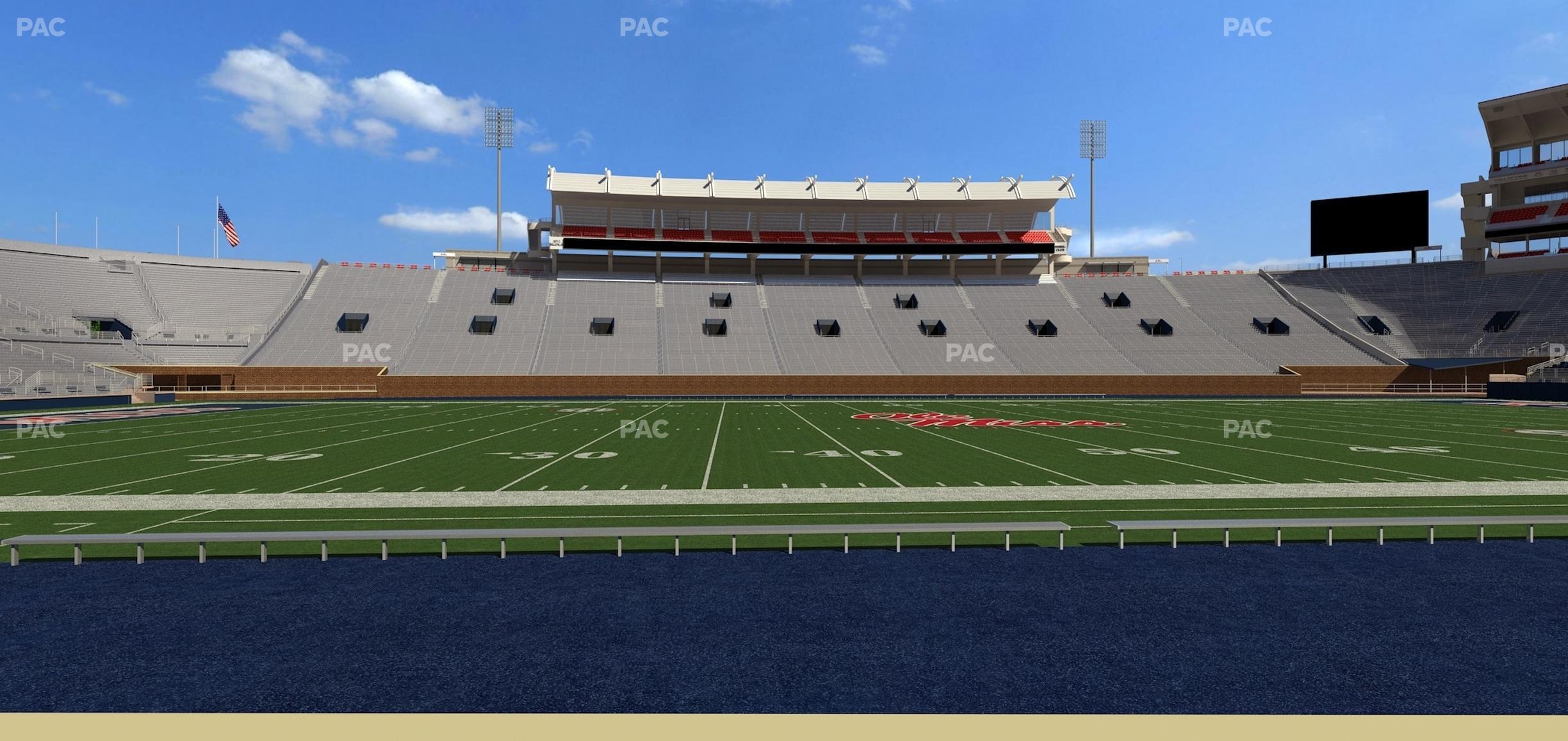 Seating view for Vaught Hemingway Stadium Section Chairback F