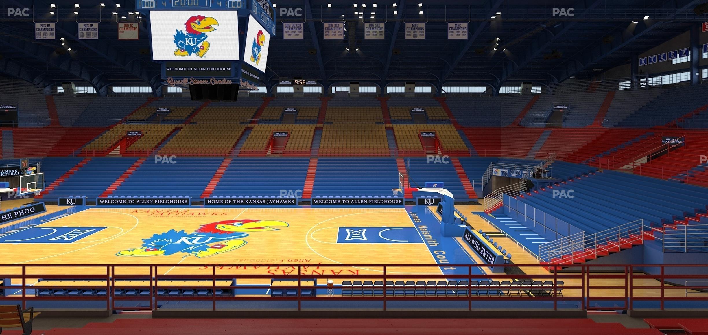 Seating view for Allen Fieldhouse Section 16