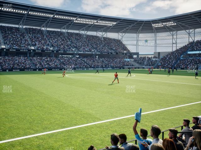 Seating view for Allianz Field Section Field Club 9