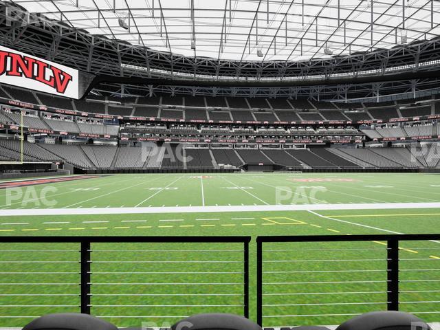 Seating view for Allegiant Stadium Section Club 136