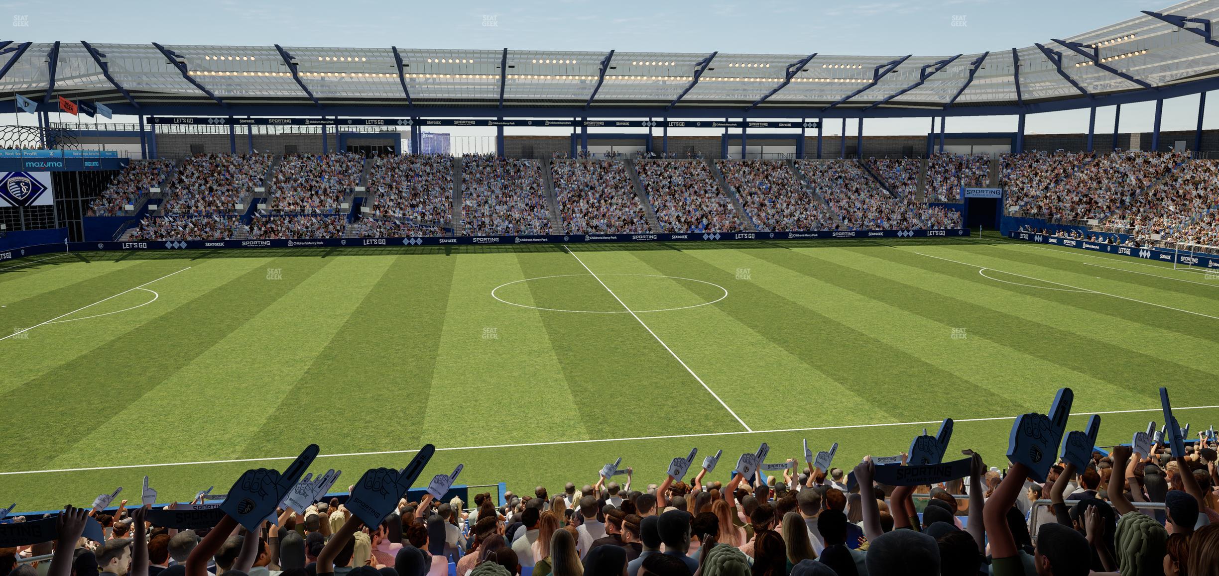 Seating view for Children's Mercy Park Section Shield Club 106