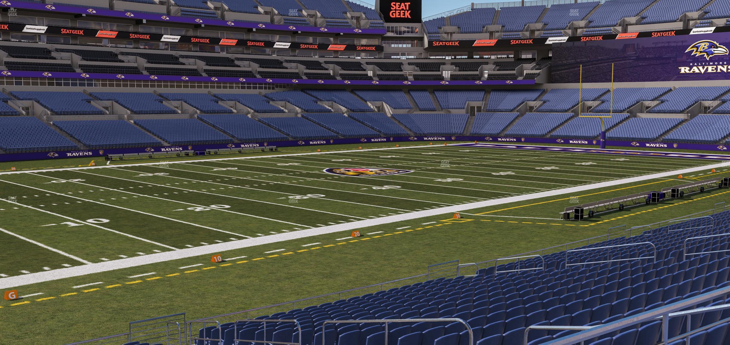 Seating view for M&T Bank Stadium Section 105