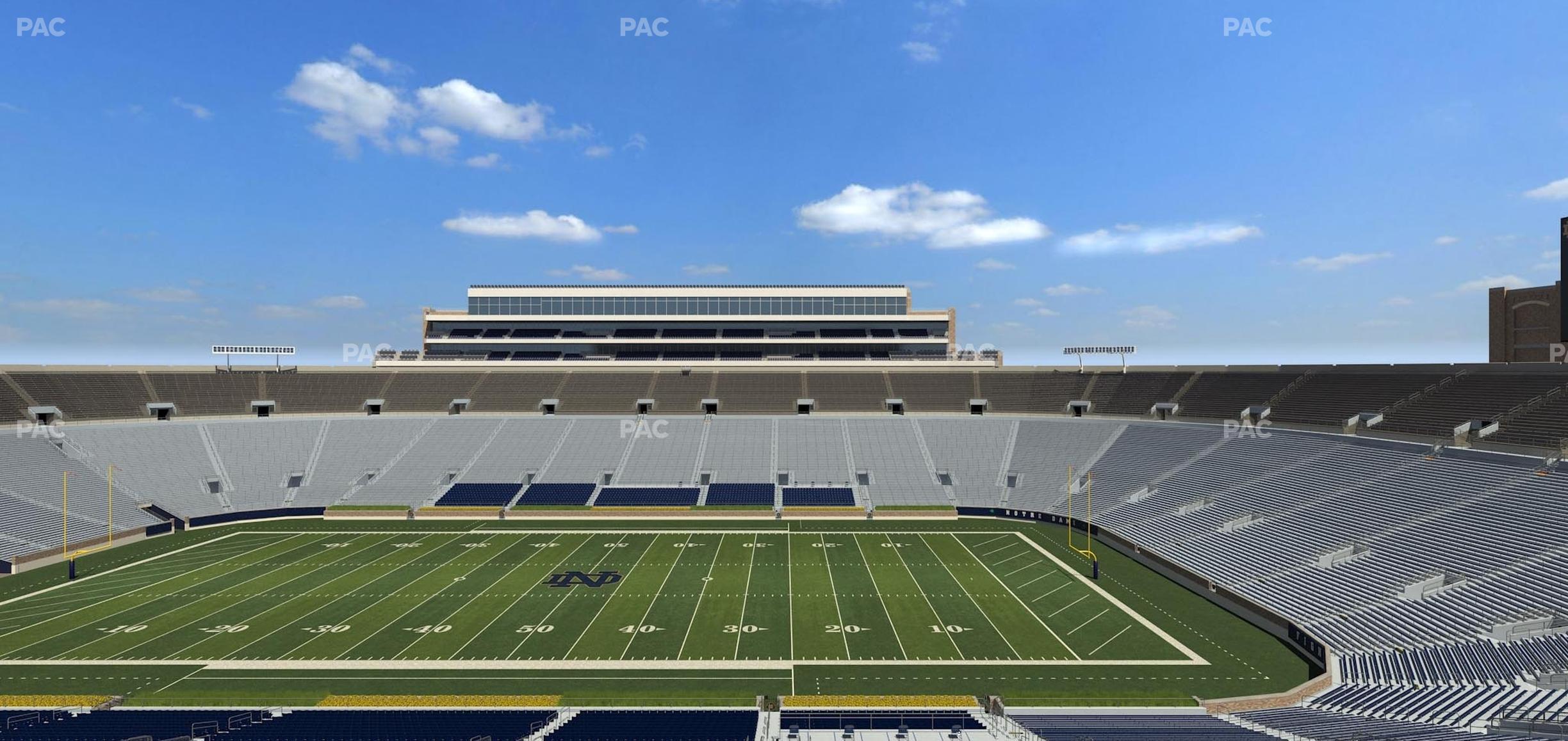 Seating view for Notre Dame Stadium Section 1842 Box 9