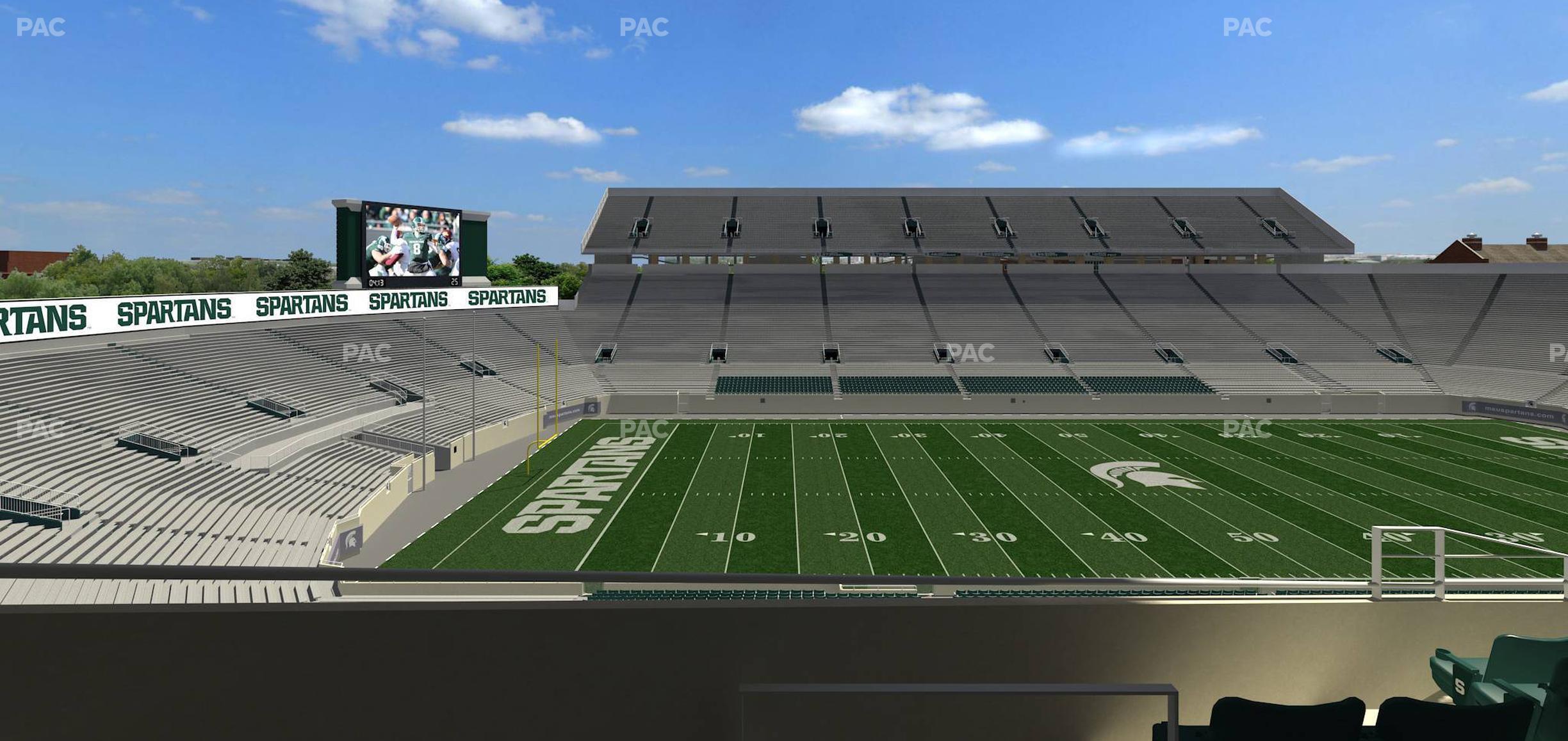 Seating view for Spartan Stadium (Michigan) Section Spartan Club 10