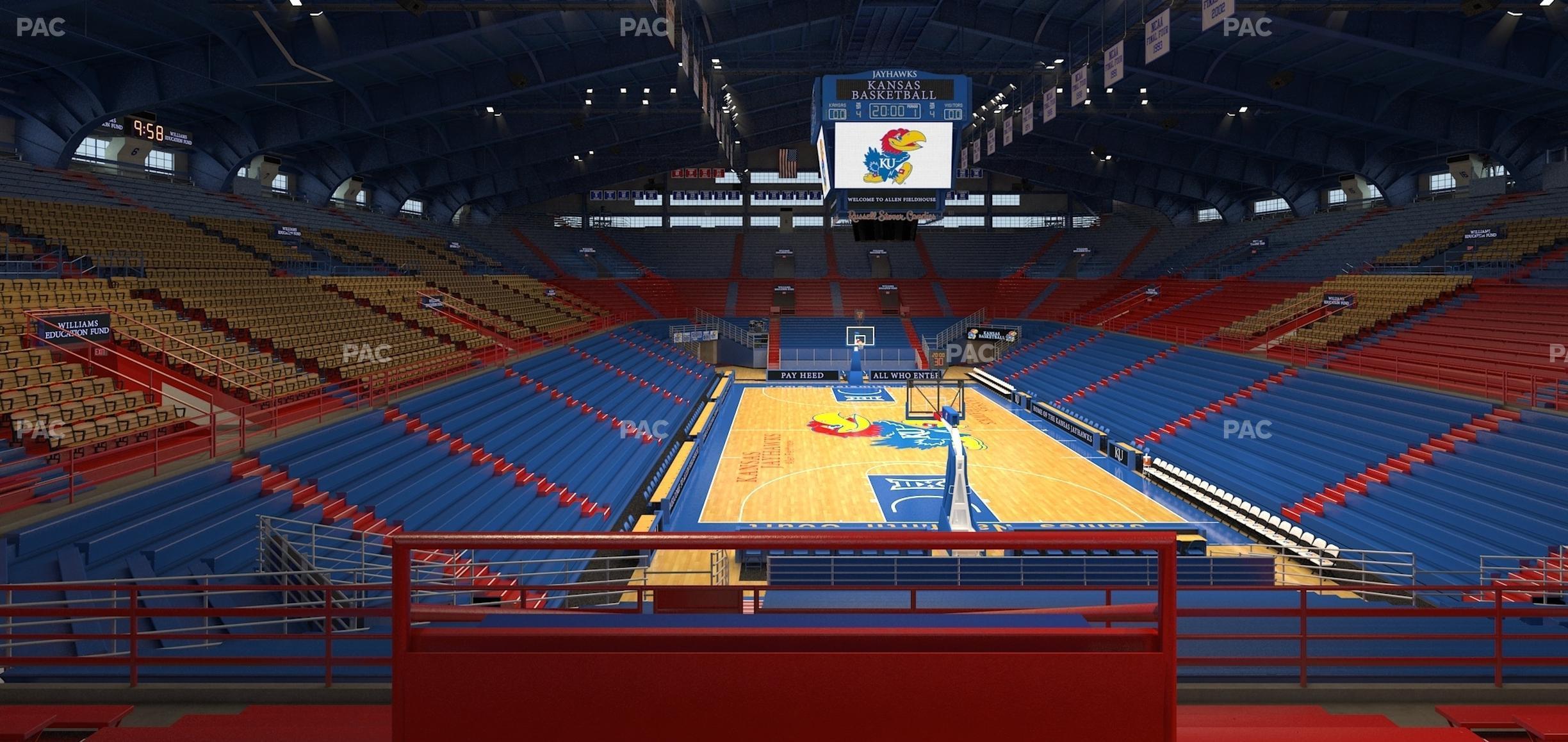 Seating view for Allen Fieldhouse Section 1