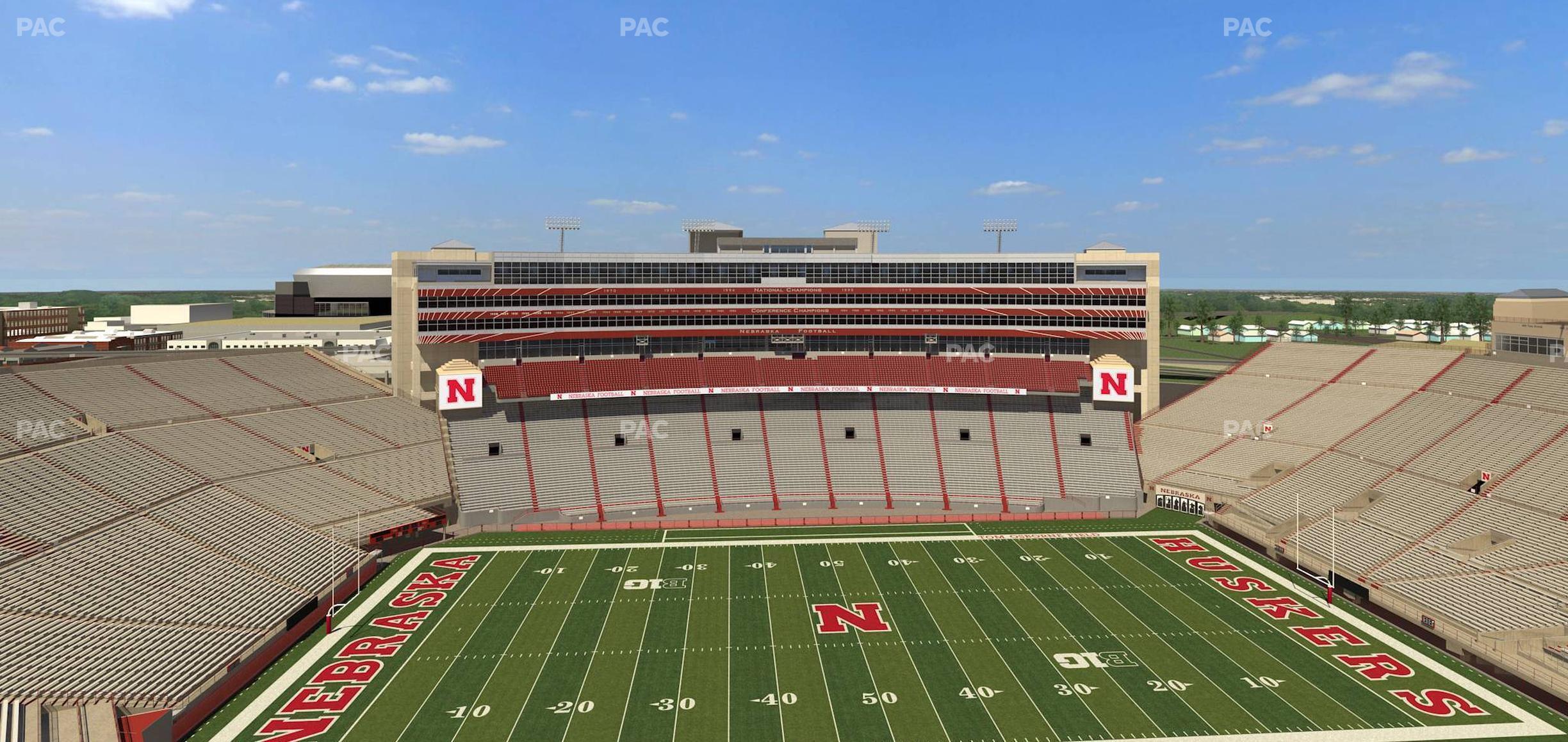 Seating view for Memorial Stadium Nebraska Section 608