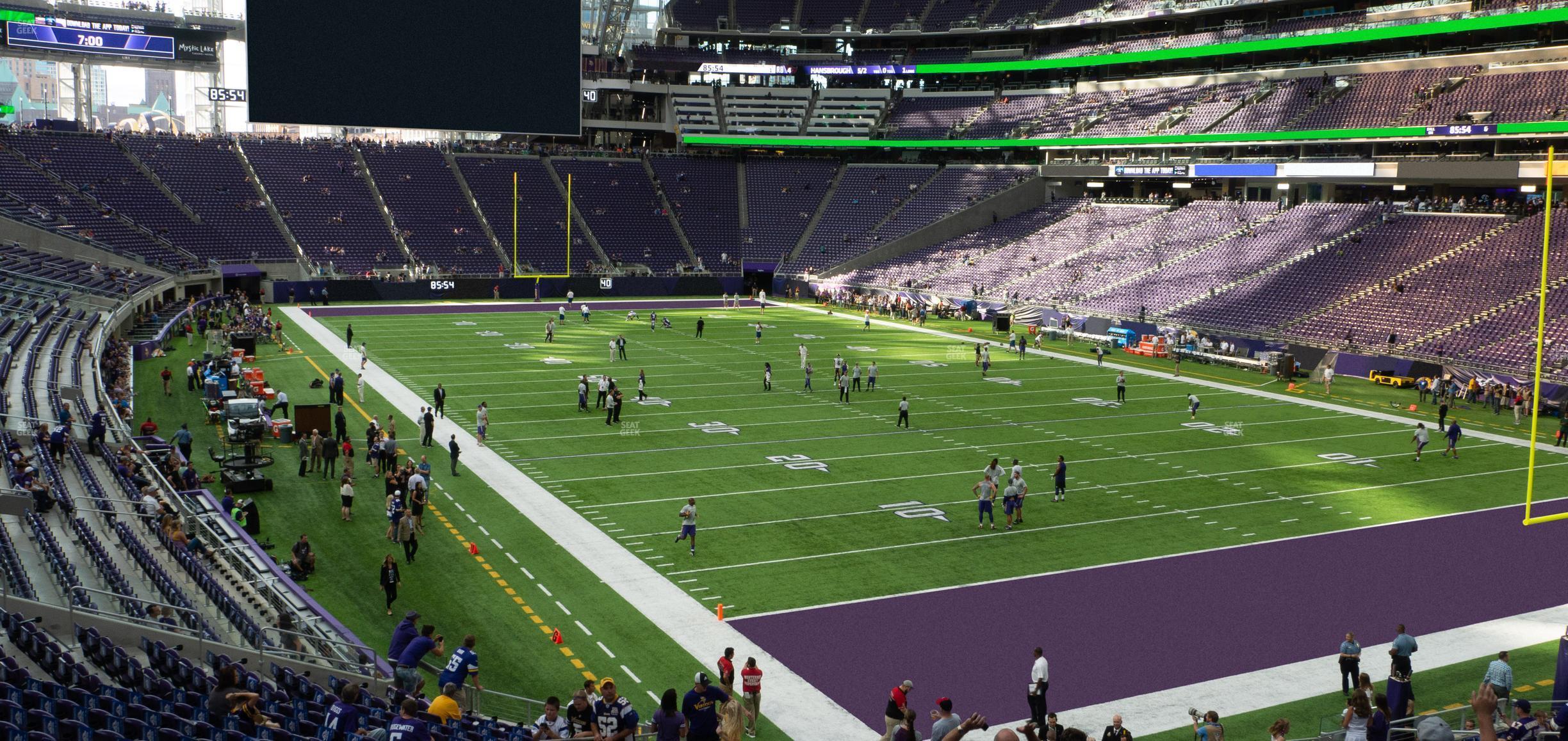 Seating view for U.S. Bank Stadium Section 122