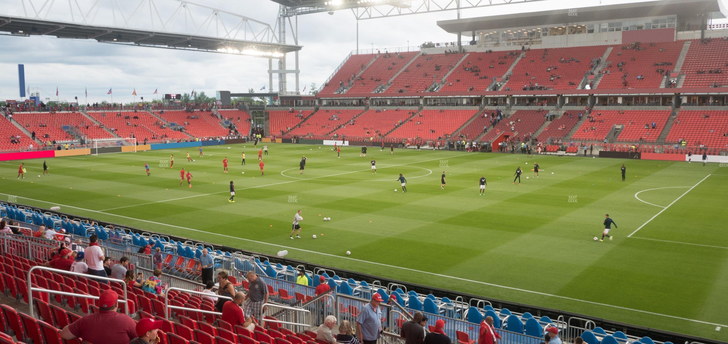 Seating view for BMO Field Section 105