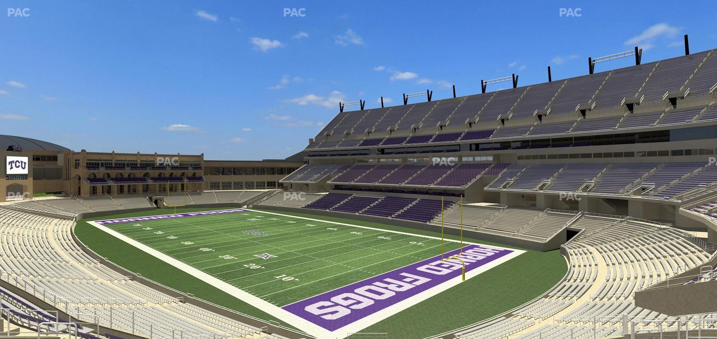 Seating view for Amon G. Carter Stadium Section 227