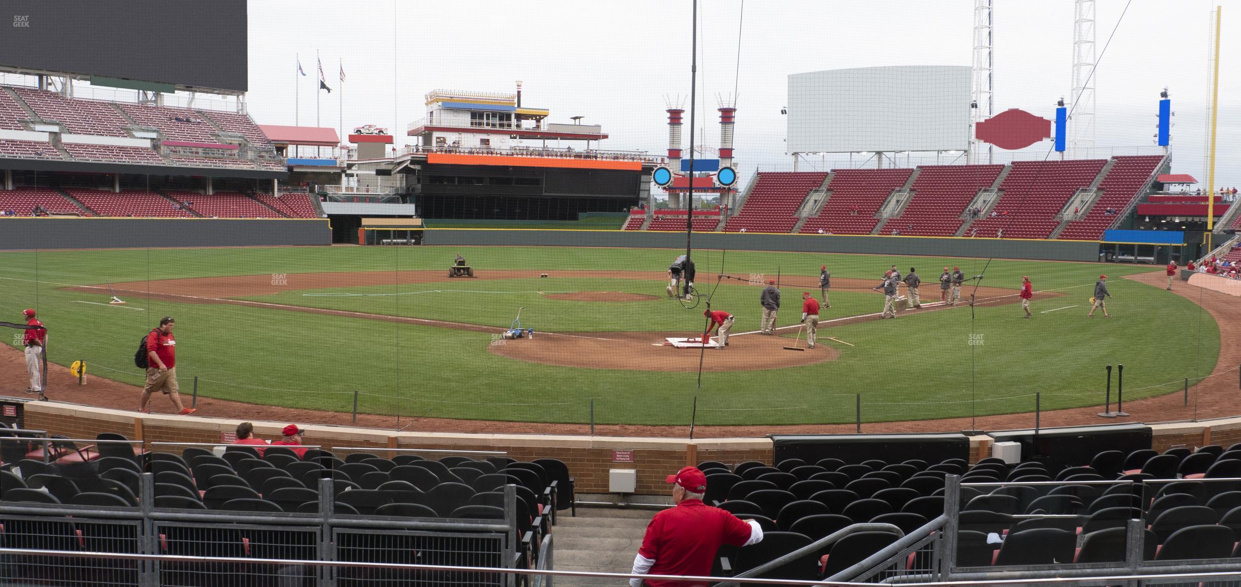 Seating view for Great American Ball Park Section Scout Box 22