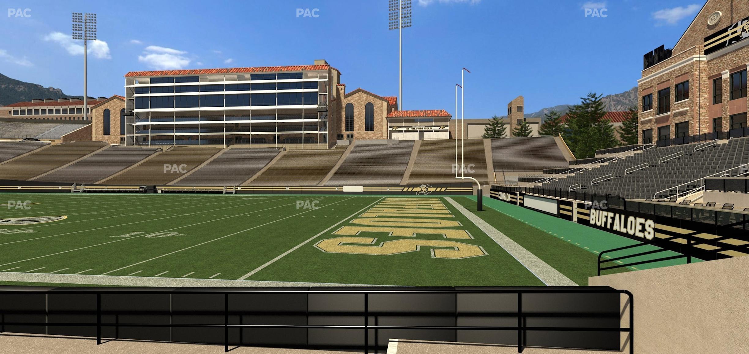 Seating view for Folsom Field Section 121