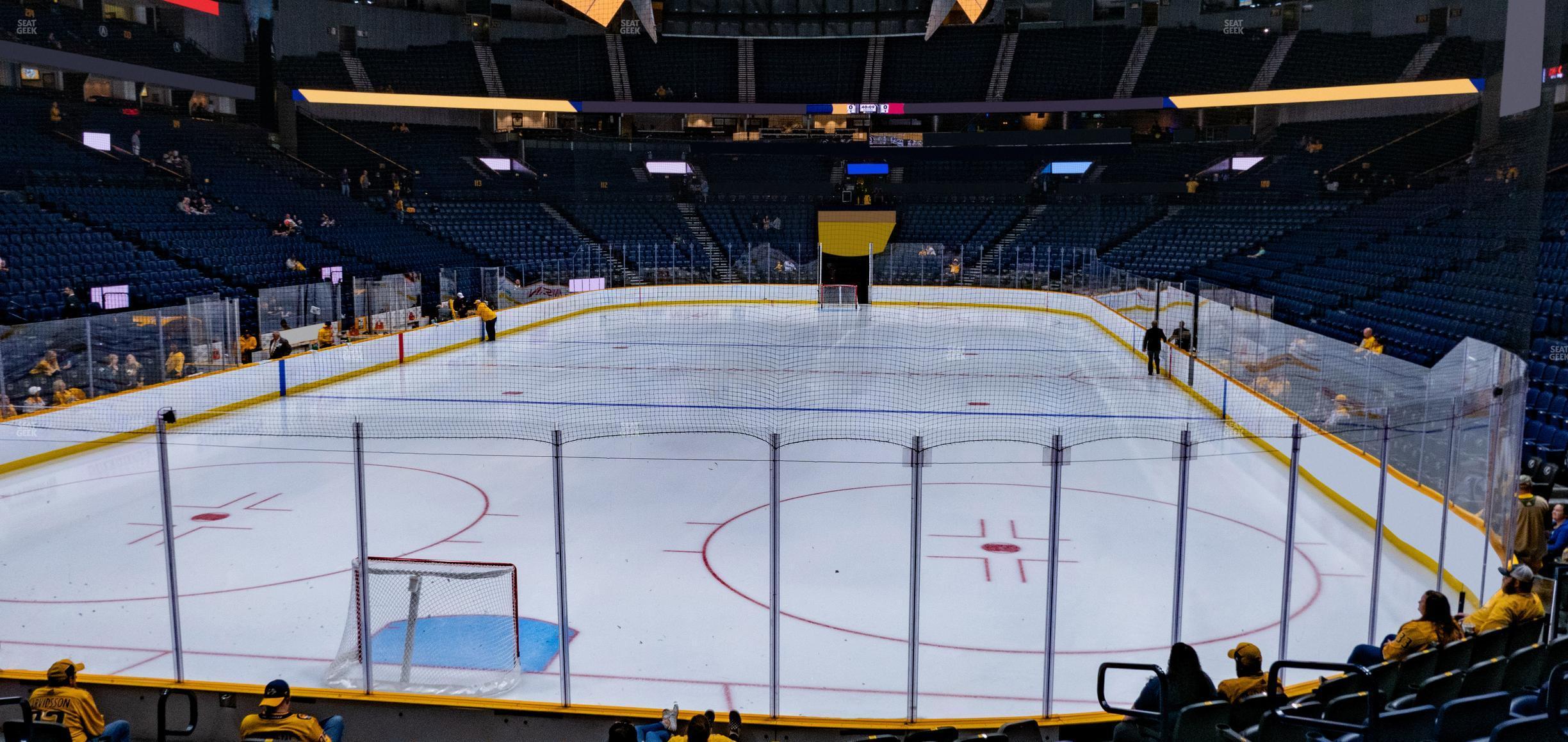 Seating view for Bridgestone Arena Section 101